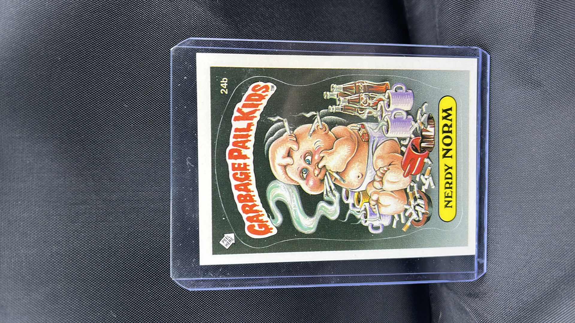 Photo 1 of 1985 Topps Garbage Pail Kids Series 1 Nerdy Norm Matte back OS1 #24b