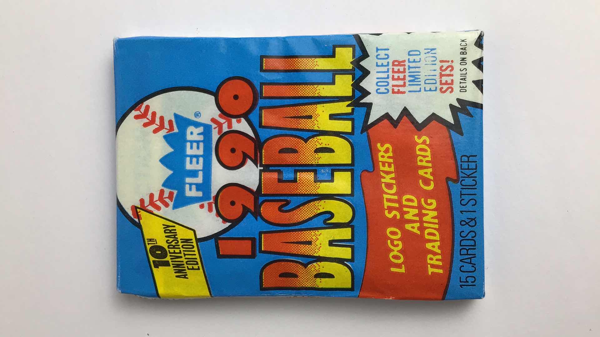 Photo 2 of $50 LOT OF 5 SEALED FLEER 1990 LOGO STICKERS AND TRADING CARD PACKS*