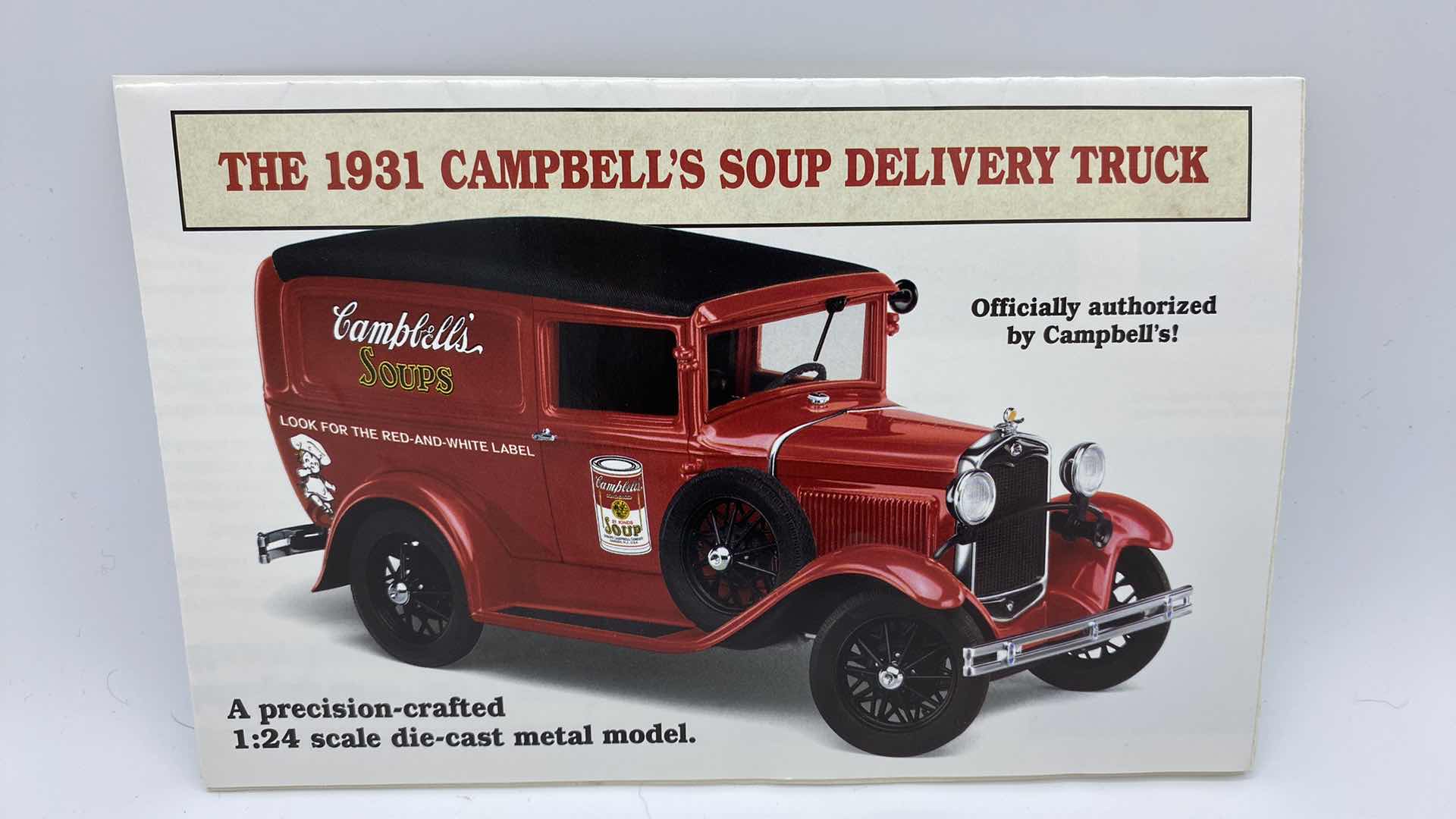 Photo 5 of DANBURY MINT 1931 CAMPBELL’S SOUP DELIVERY TRUCK DIE 1:24 INCLUDES BOX $150