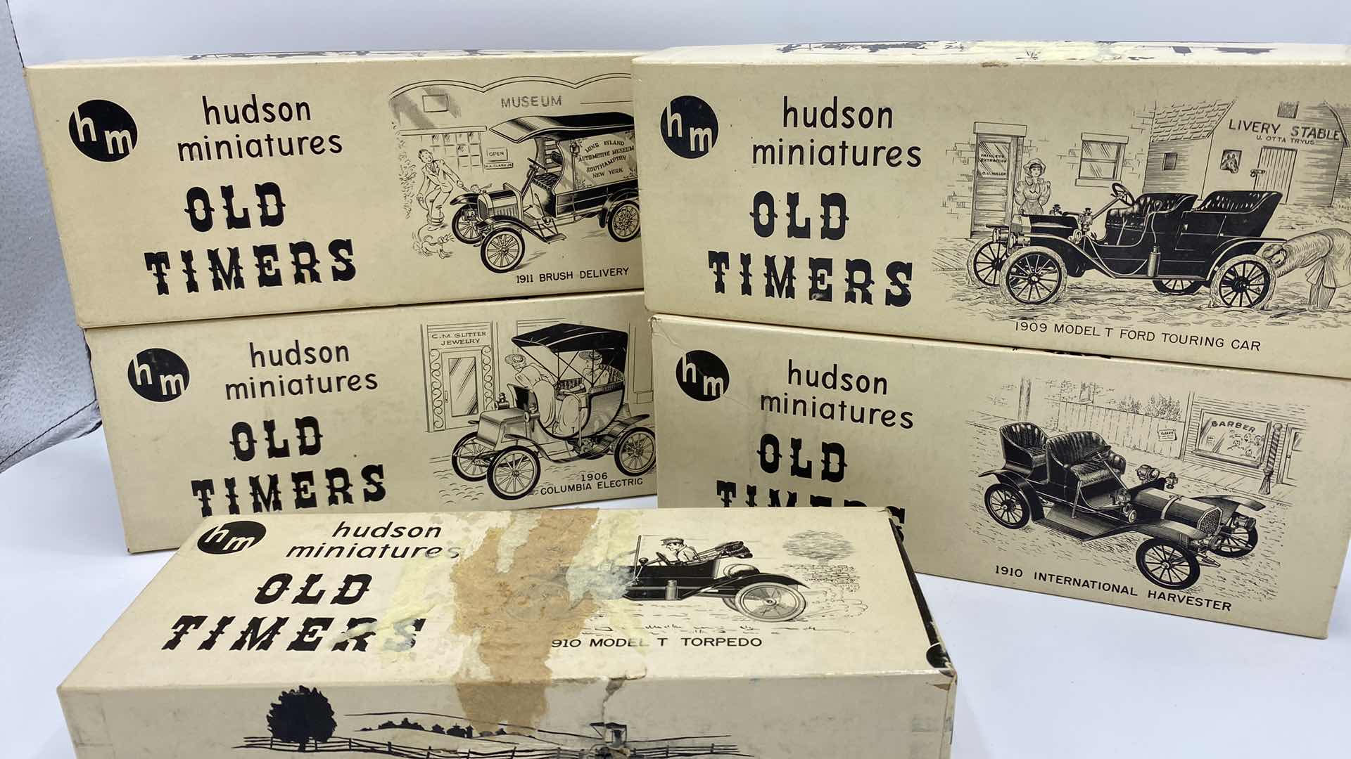 Photo 1 of 5-HUDSON MINIATURES OLD TIMERS MODEL KITS