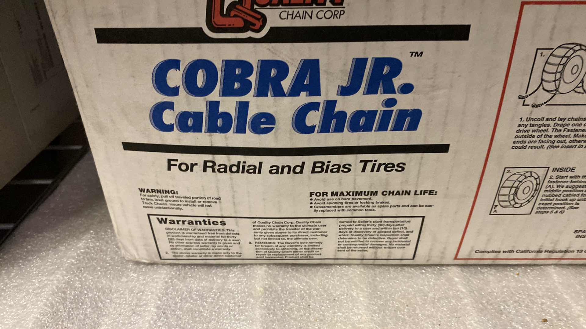 Photo 4 of COBRA JR. CABLE CHAINS FOR SUV/TRUCK AND SNOW/ICE BRUSH