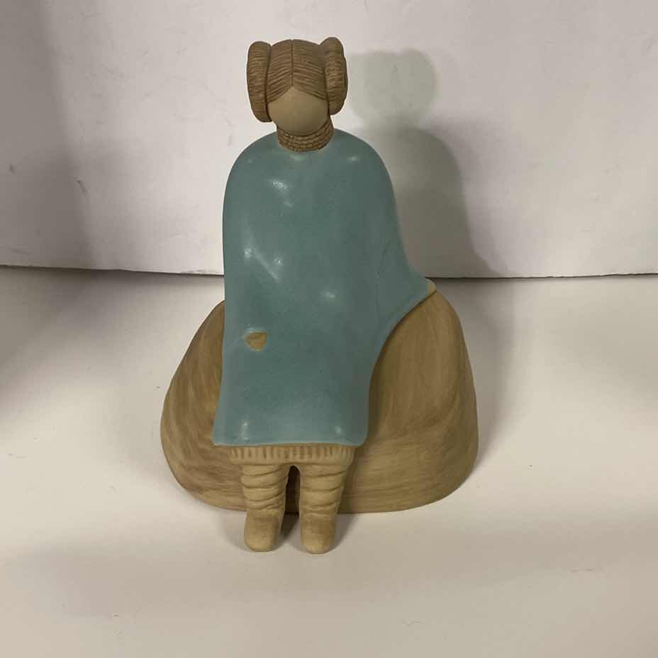 Photo 1 of JACK BLACK NAVAJO POTTERY 1989 WOMAN SEATED ON ROCK 5 1/2“ x 10“