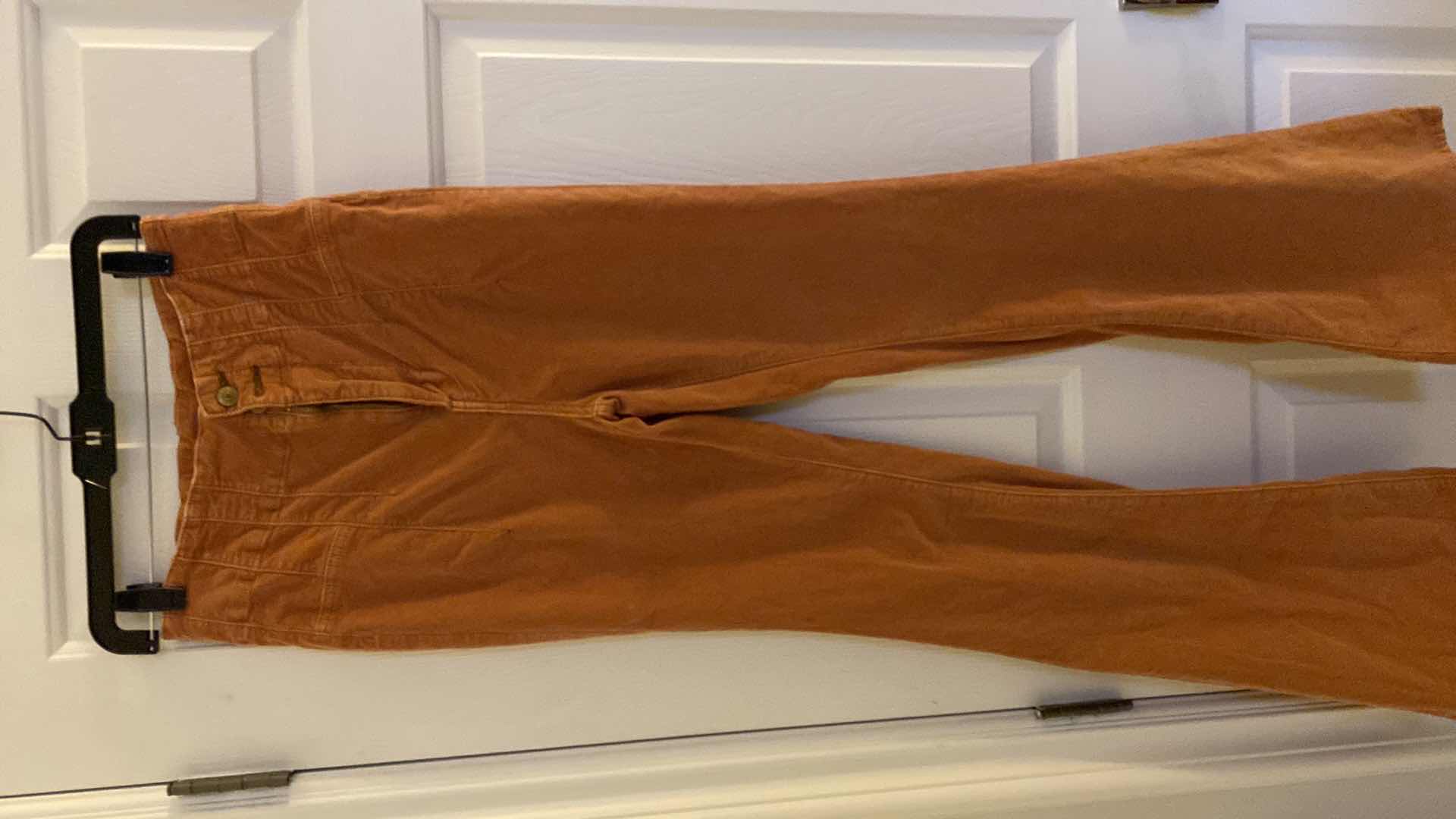 Photo 5 of 2-WOMENS SIZE 29 FREE PEOPLE HIGH RISE CORDUROY FLARE JEANS BERRY AND RUST COLORS