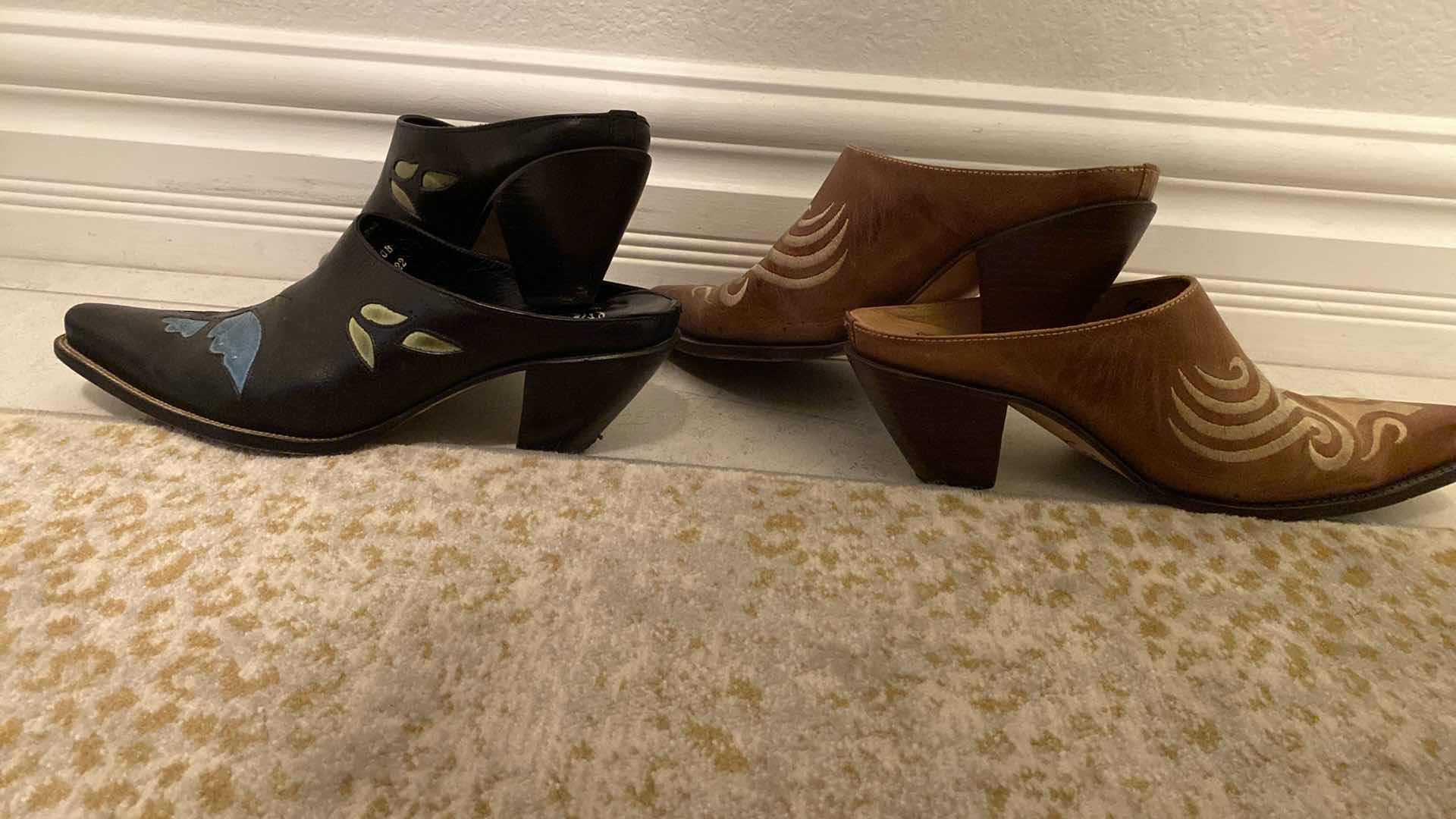 Photo 6 of 2 PAIRS WOMENS SIZE 10 CHARLIE 1 HORSE MULES ORIGINALLY $175 EACH