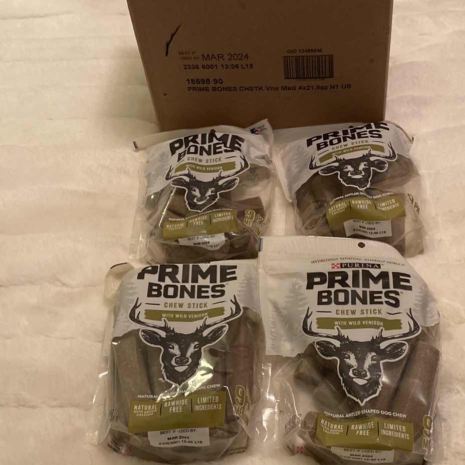 Photo 1 of 4 -  BAGS PURINA PRIME BONES 9 PK. 21.8 oz. BEST USED BY MARCH 2024