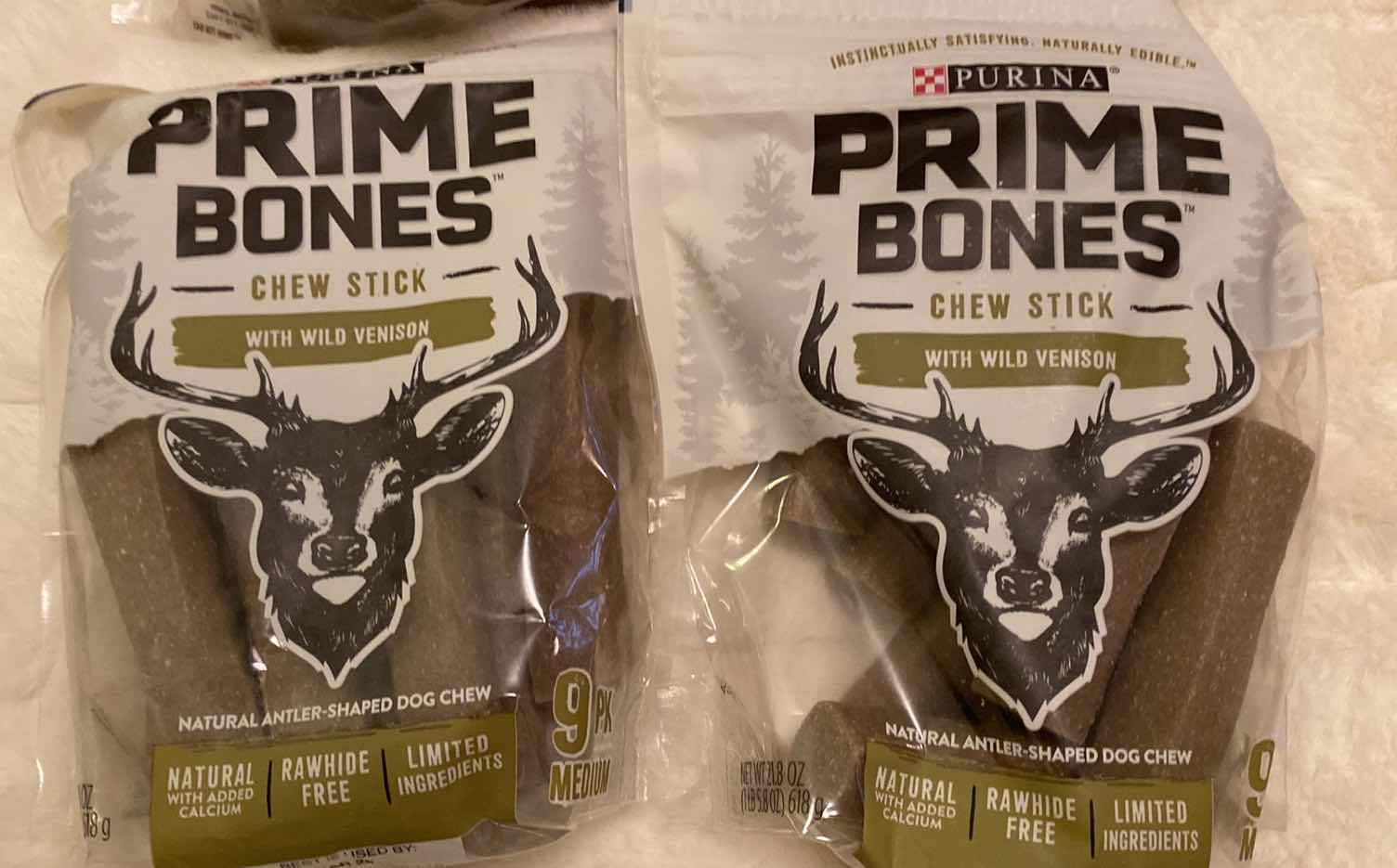 Photo 2 of 4 -  BAGS PURINA PRIME BONES 9 PK. 21.8 oz. BEST USED BY MARCH 2024