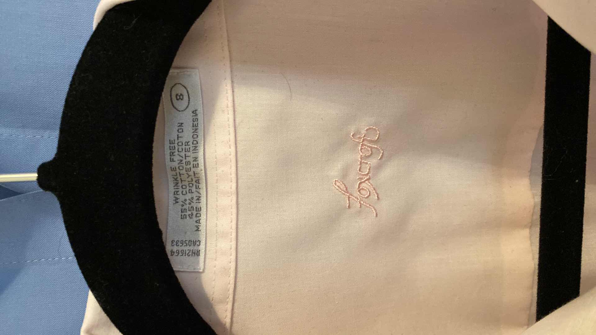 Photo 2 of WOMENS SIZE 8 FOXCROFT LONG SLEEVE SHIRTS - LIGHT PINK AND BLUE