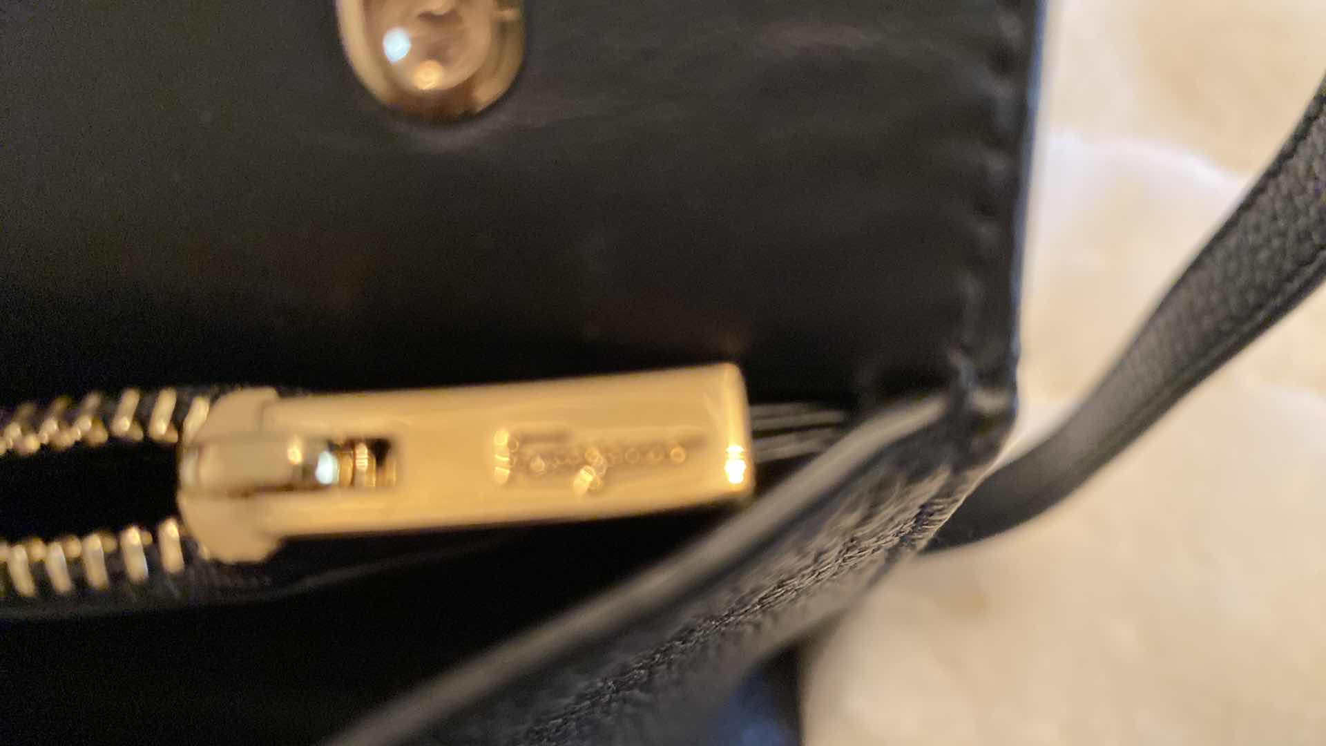 Photo 10 of AUTHENTIC SALVATORE FERRAGAMO MARISOL NERO CALF AND NERO SKIN HANDBAG WITH BOX, FINAL SALE, NOT REFUNDABLE 10 1/2” x 3” H8 1/4”