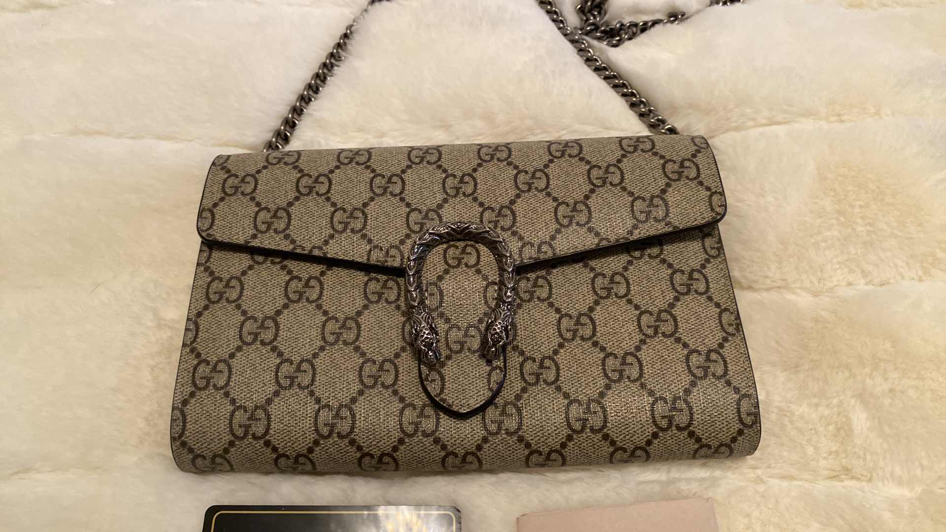 Photo 4 of REPLICA GUCCI  DIONYSUS GG SUPREME WALLET ON CHAIN