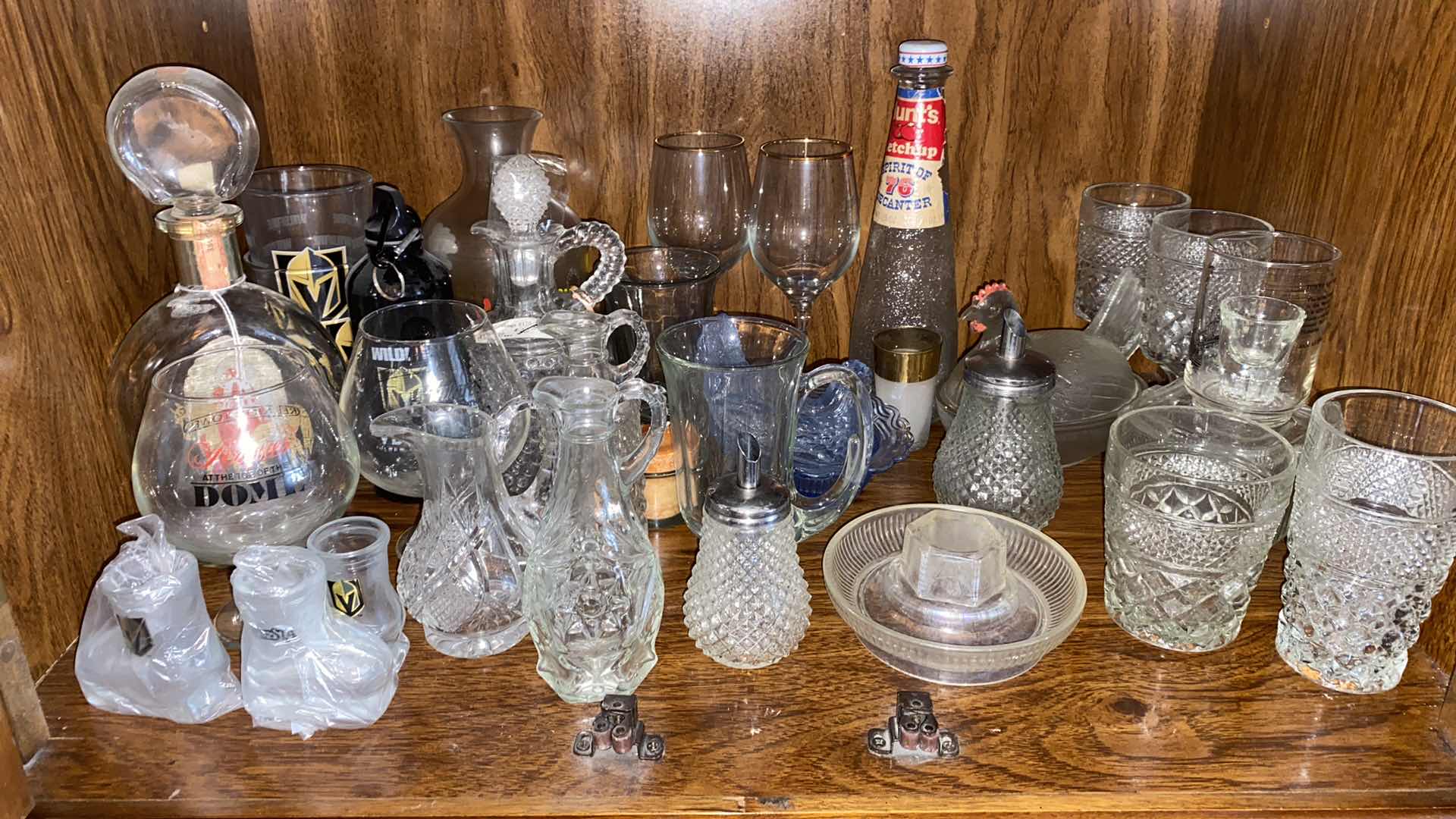 Photo 1 of SHELF OF GLASSWARE IN DINING ROOM