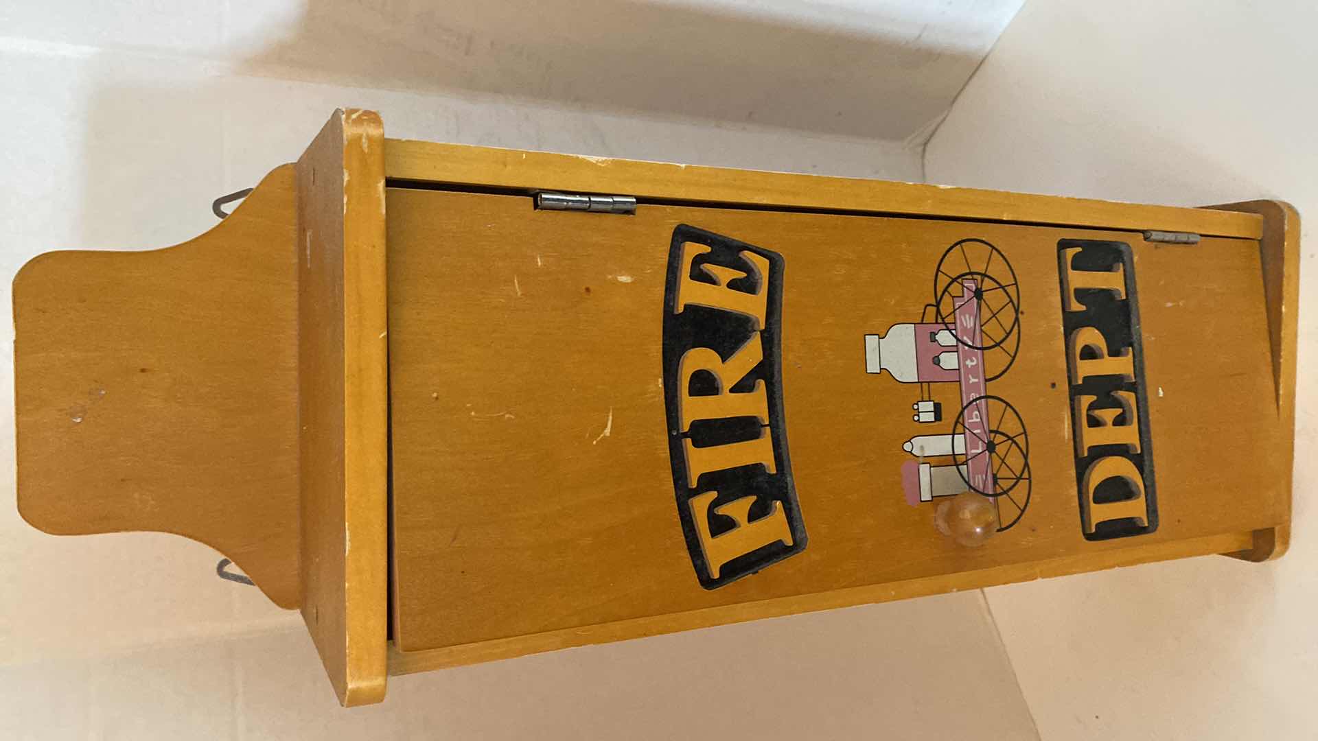Photo 1 of FIRE DEPT STORAGE BOX 7 1/2“ x 6“ H 23” WITH FIRE EXTINGUISHER