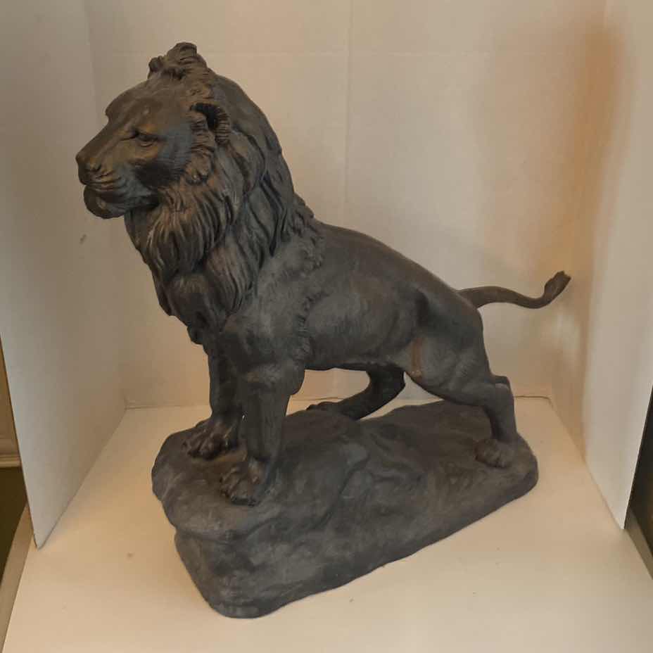 Photo 1 of RESIN LION FIGURINE 29” x 24”