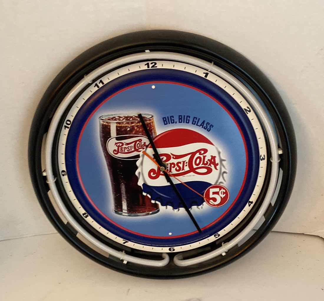 Photo 1 of PEPSI COLA CLOCK 15.5”