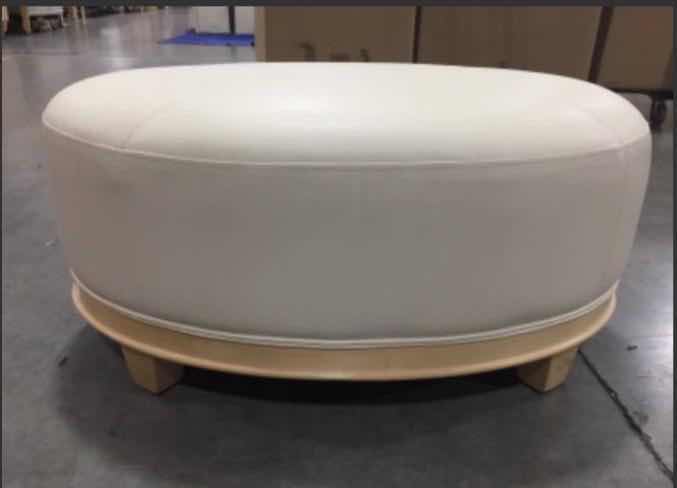 Photo 2 of OVAL OTTOMAN 48” x H17”