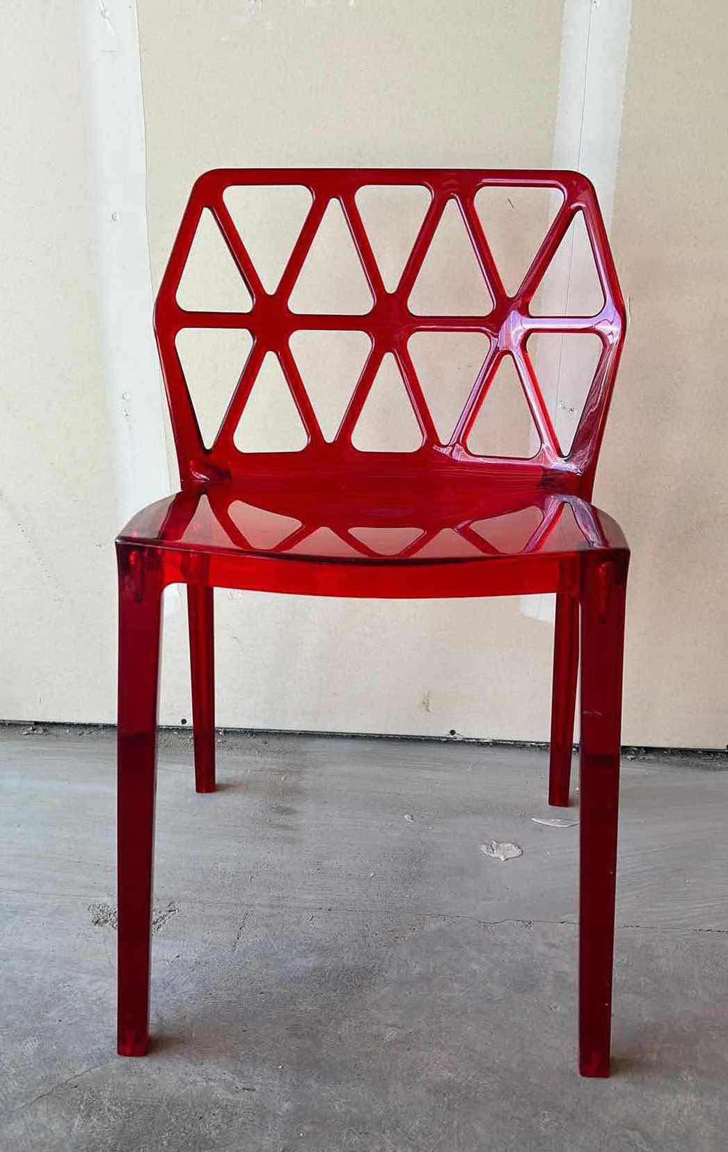 Photo 1 of RED ACRYLIC CHAIR H31”