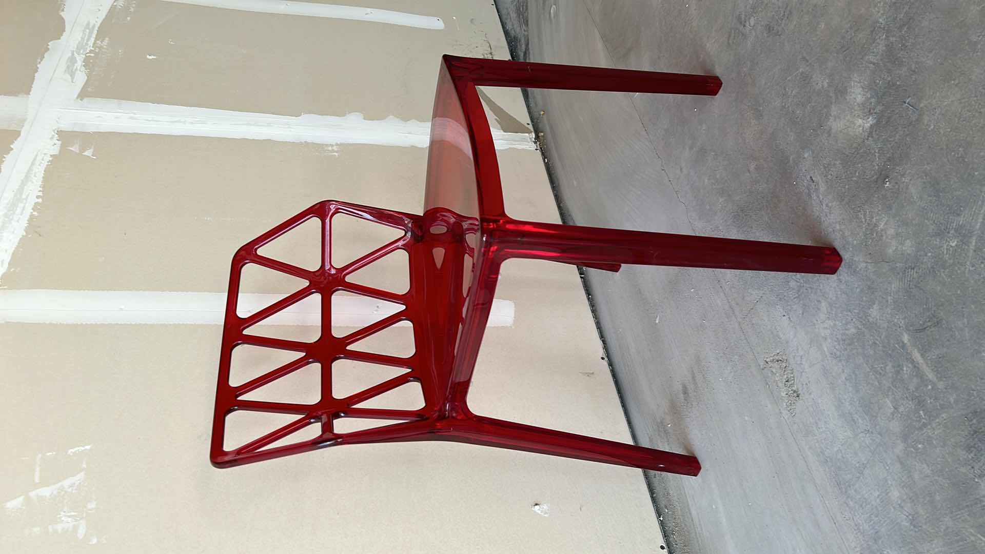 Photo 3 of RED ACRYLIC CHAIR H31”