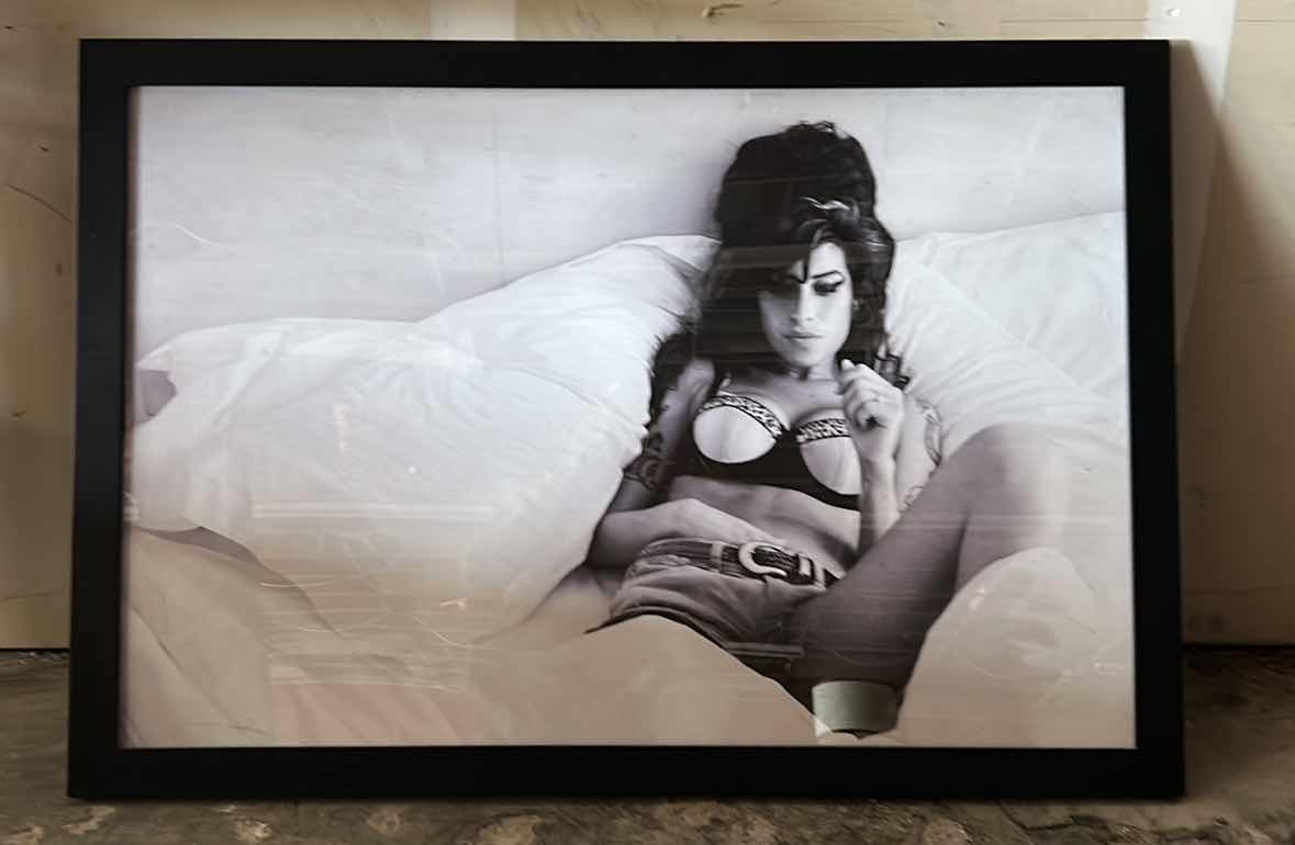 Photo 1 of AMY WINEHOUSE PHOTO ARTWORK FRAMED 38” x 26 1/2