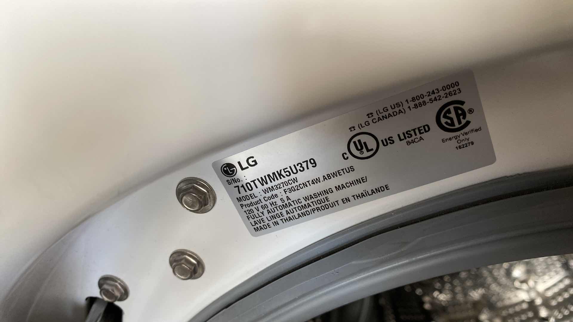 Photo 6 of LG WASHER AND DRYER - NOT TESTED