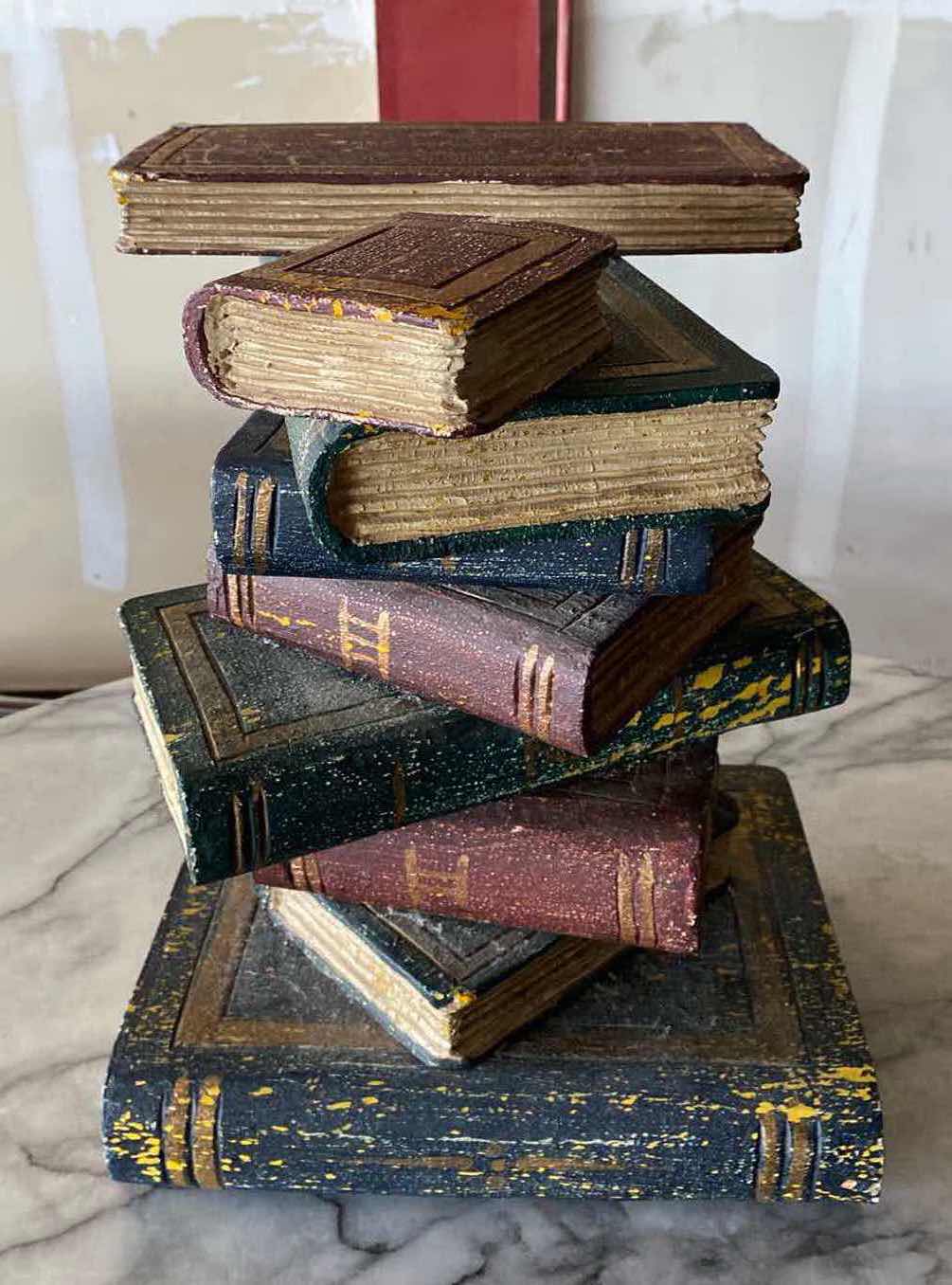 Photo 1 of HEAVY STACK OF BOOKS HOME DECOR H 17”