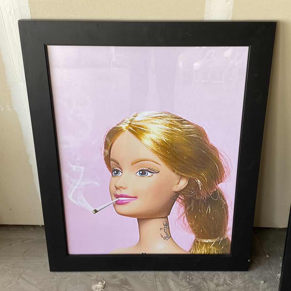 Photo 1 of FRAMED SPICY NICE BARBIE POSTER ARTWORK 29” x 36”