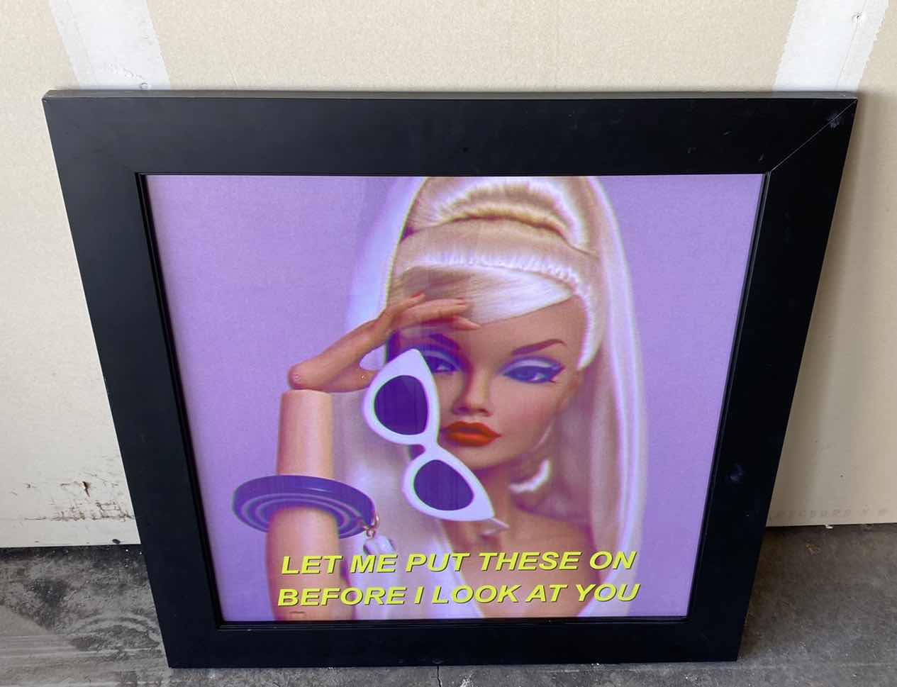 Photo 1 of FRAMED BARBIE QUOTE POSTER ARTWORK 28” x 29”