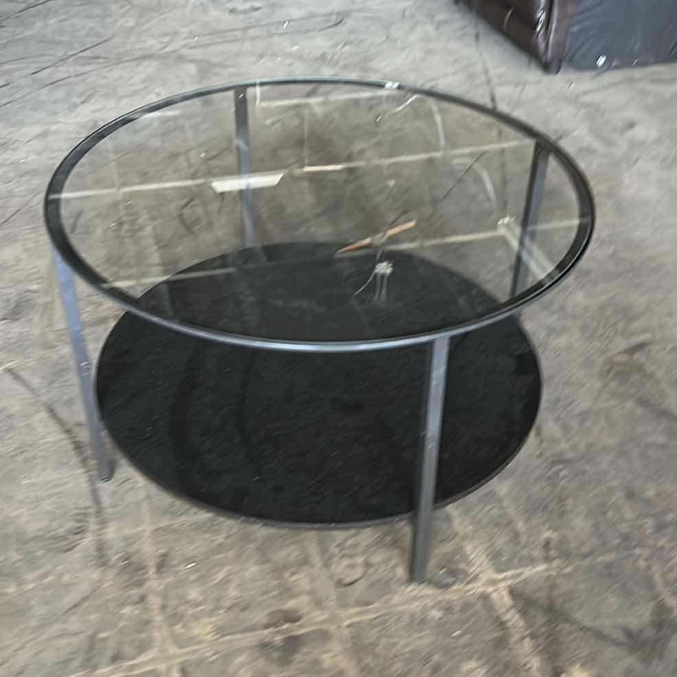 Photo 4 of ROUND GLASS TOP COFFEE TABLE 30” ROUND x 180