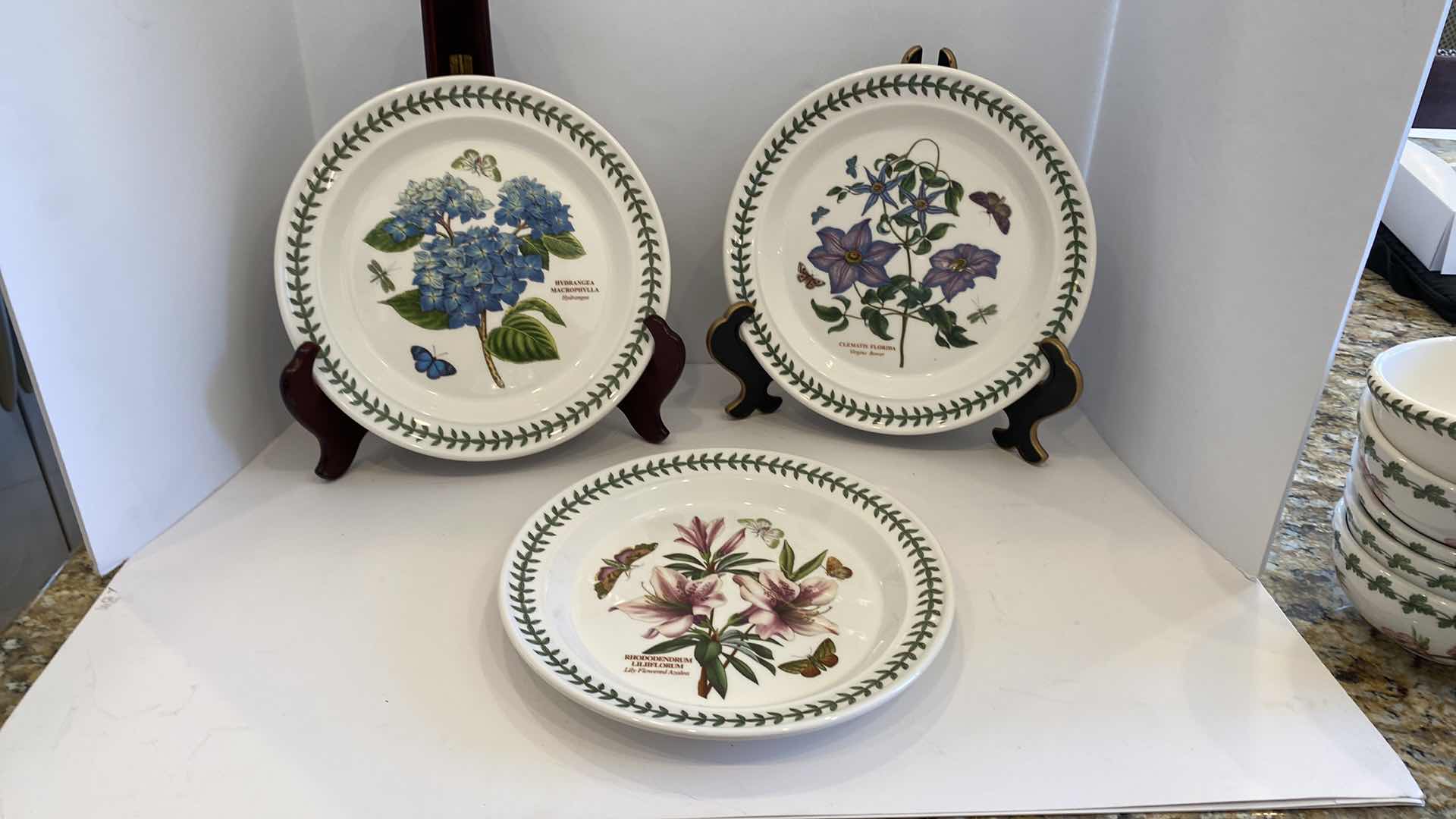 Photo 2 of POMONA PORT MADE IN ENGLAND CEREAL BOWLS AND BOTANIC GARDEN PLATES BY SUSAN WILLIAMS ELLIS