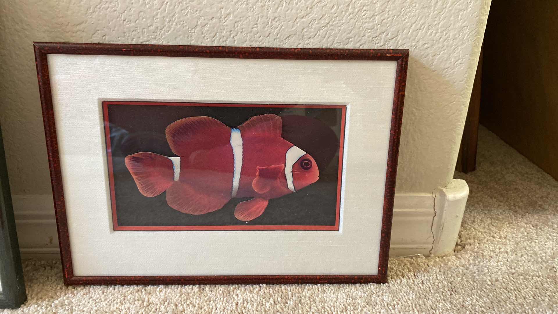 Photo 2 of 3 FRAMED FISH ARTWORK LARGEST 16 1/2” x 13”