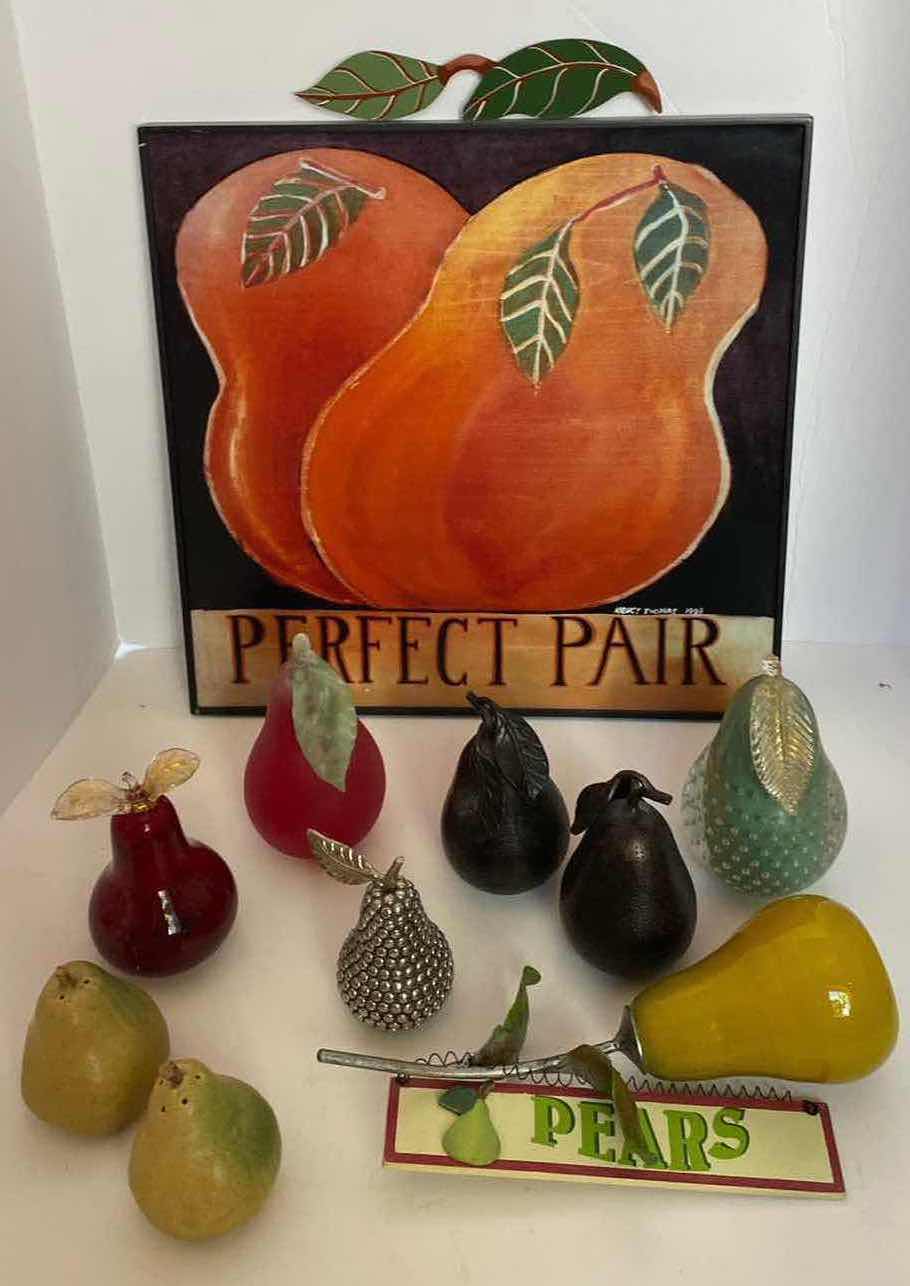Photo 1 of PEAR COLLECTION - WALL ART 15 1/2“ x 15 1/2“ & CERAMIC AND GLASS PEARS