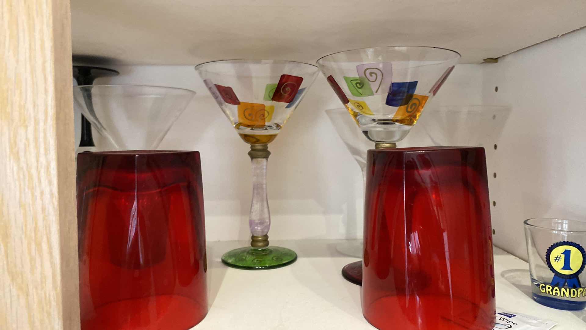 Photo 1 of CONTENTS OF KITCHEN CABINET GLASSWARE