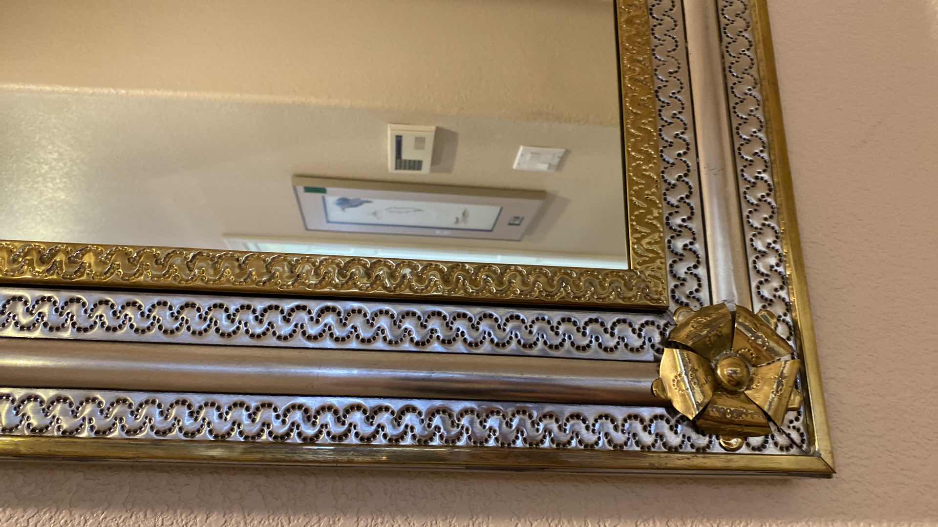 Photo 4 of UNIQUE METAL FRAMED MIRROR 24” x 27 1/2”