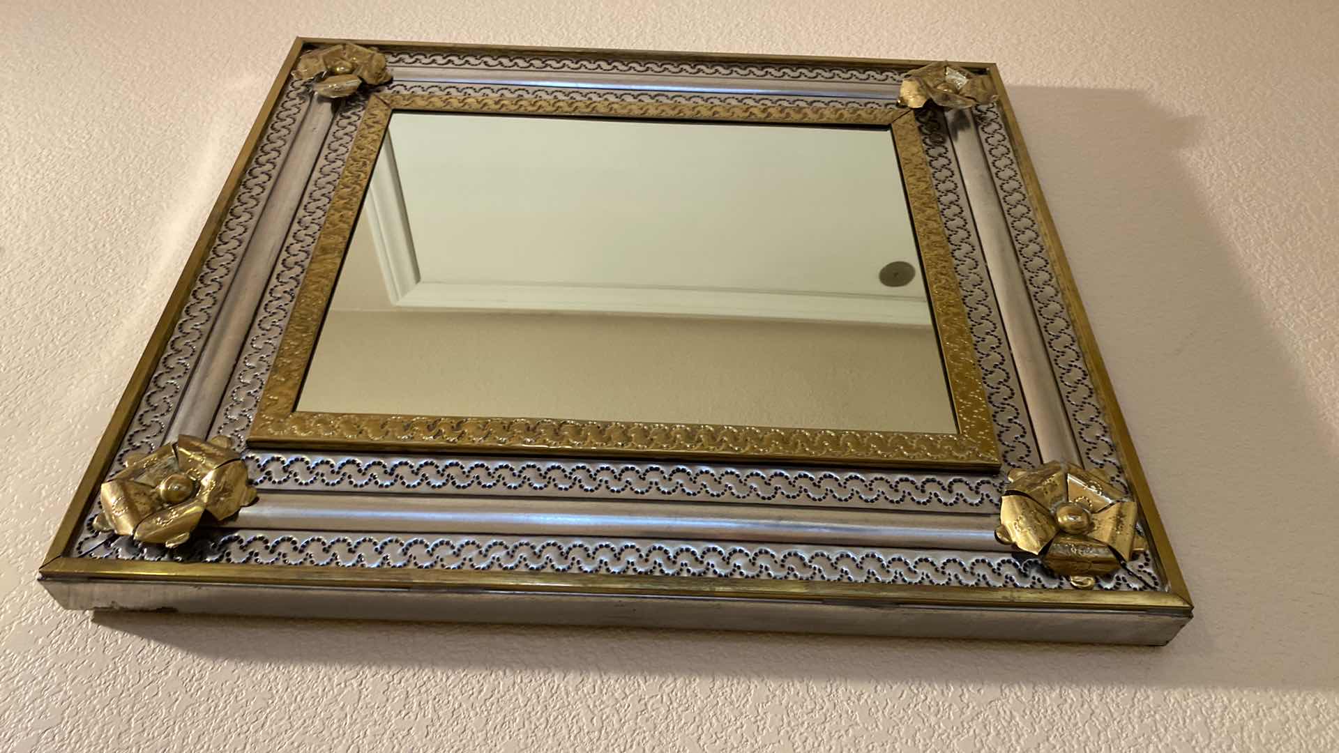Photo 3 of UNIQUE METAL FRAMED MIRROR 24” x 27 1/2”