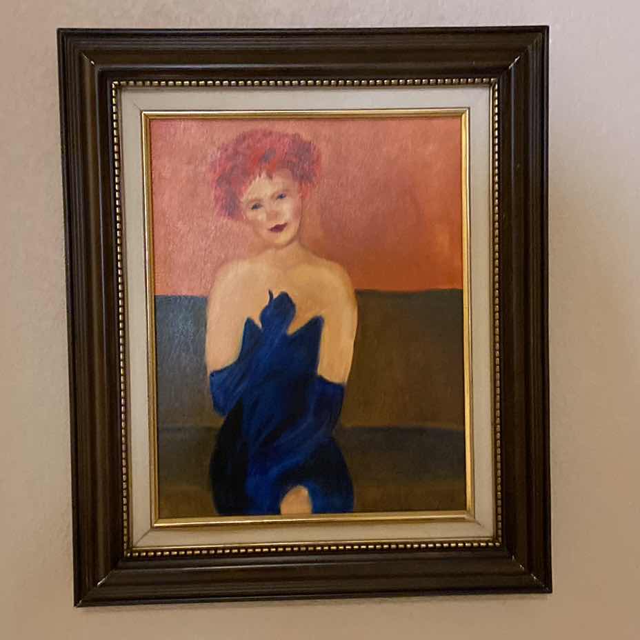 Photo 1 of FRAMED ORIGINAL WOMAN ON CANVAS 16” x 19”