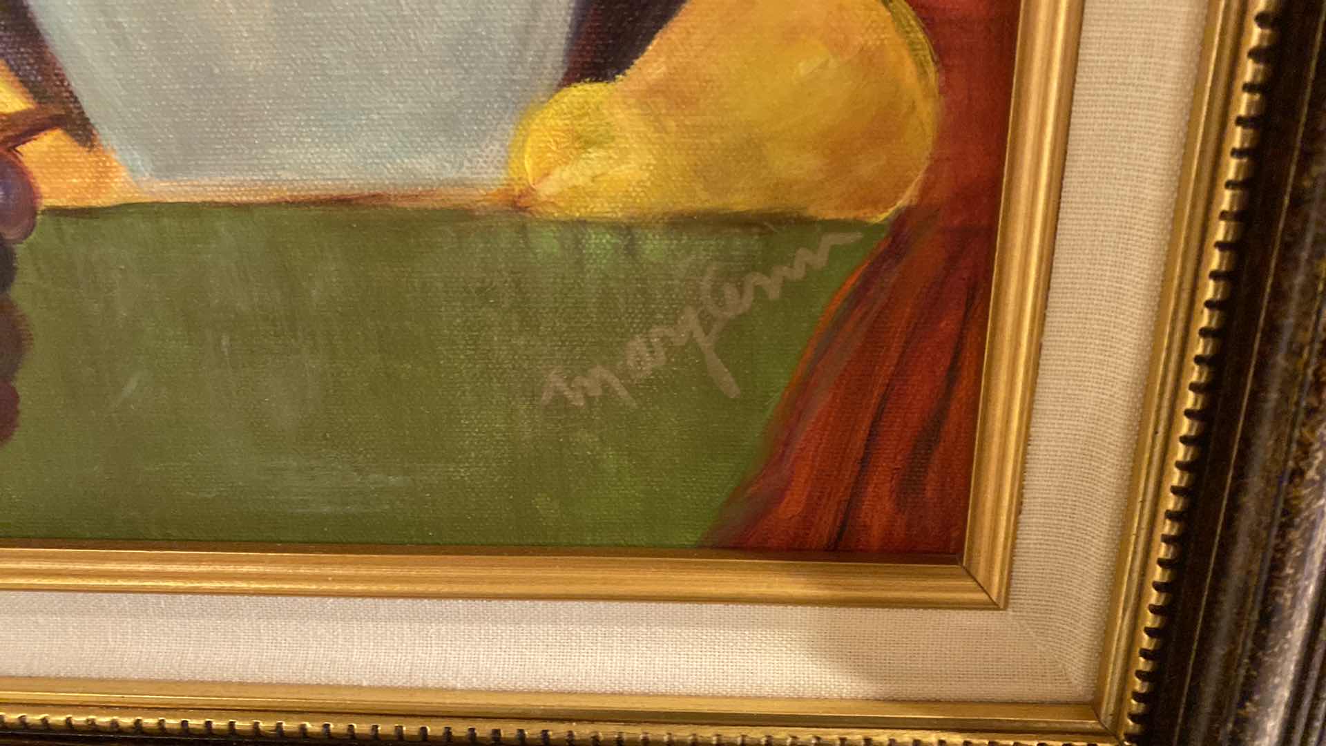 Photo 1 of FRAMED STILL LIFE ORIGINAL ARTWORK ON CANVAS 17 1/2 “ x 21 1/2”