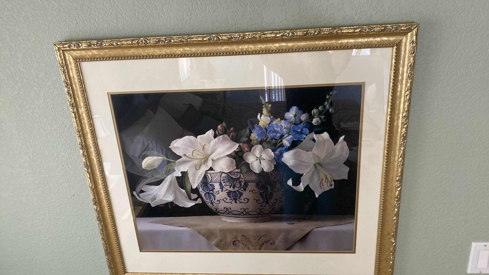 Photo 1 of GOLD FRAMED FLORAL ARTWORK 36“ x 32”