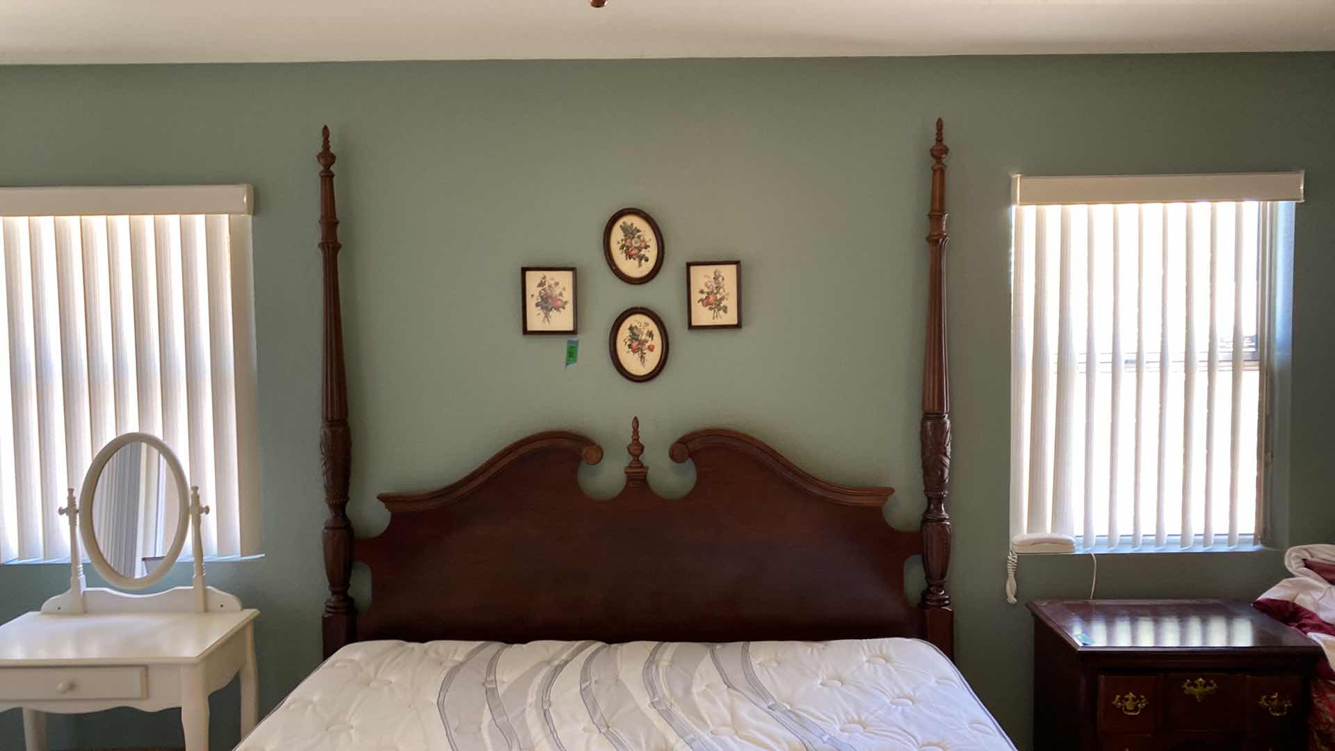 Photo 3 of CHERRY BED FRAME AND MATTRESS CA KING SERTA PERFECT SLEEPER HEADBOARD 78“ x 87“
