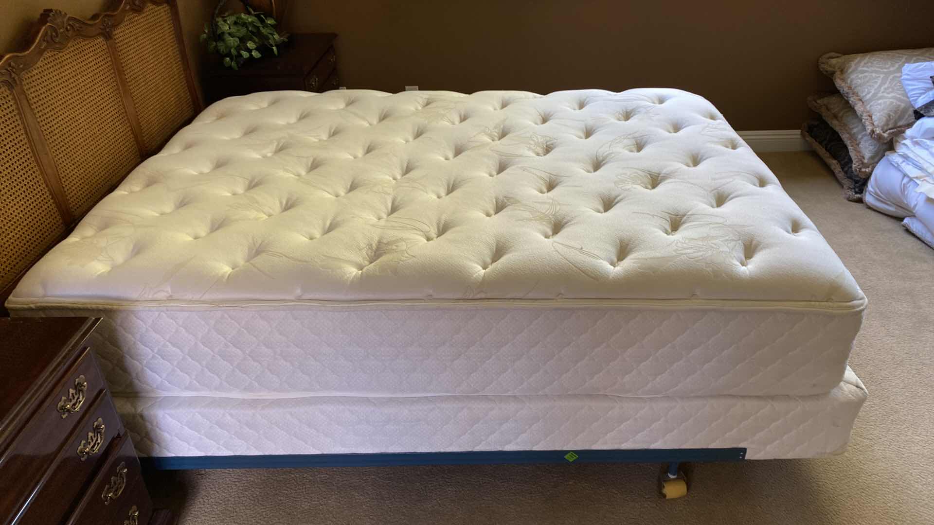 Photo 1 of KING KOIL QUEEN SIZE MATTRESS AND BOX SPRINGS AND BED FRAME 60” x 80” HEADBOARD SOLD SEPARATELY