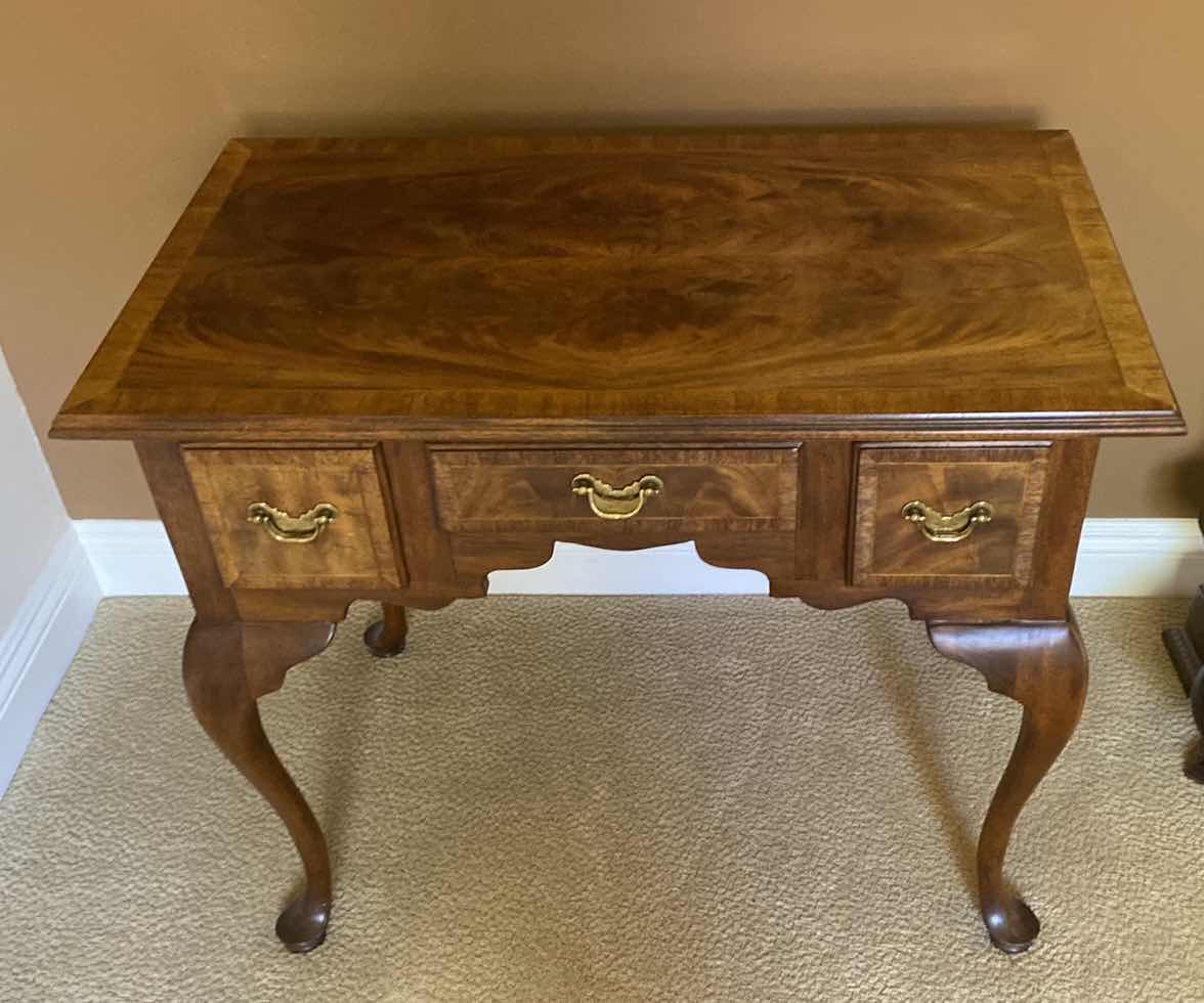 Photo 1 of ETHAN ALLEN 3 DRAWER HALL TABLE  32 1/2” x 18 1/2” H 27”