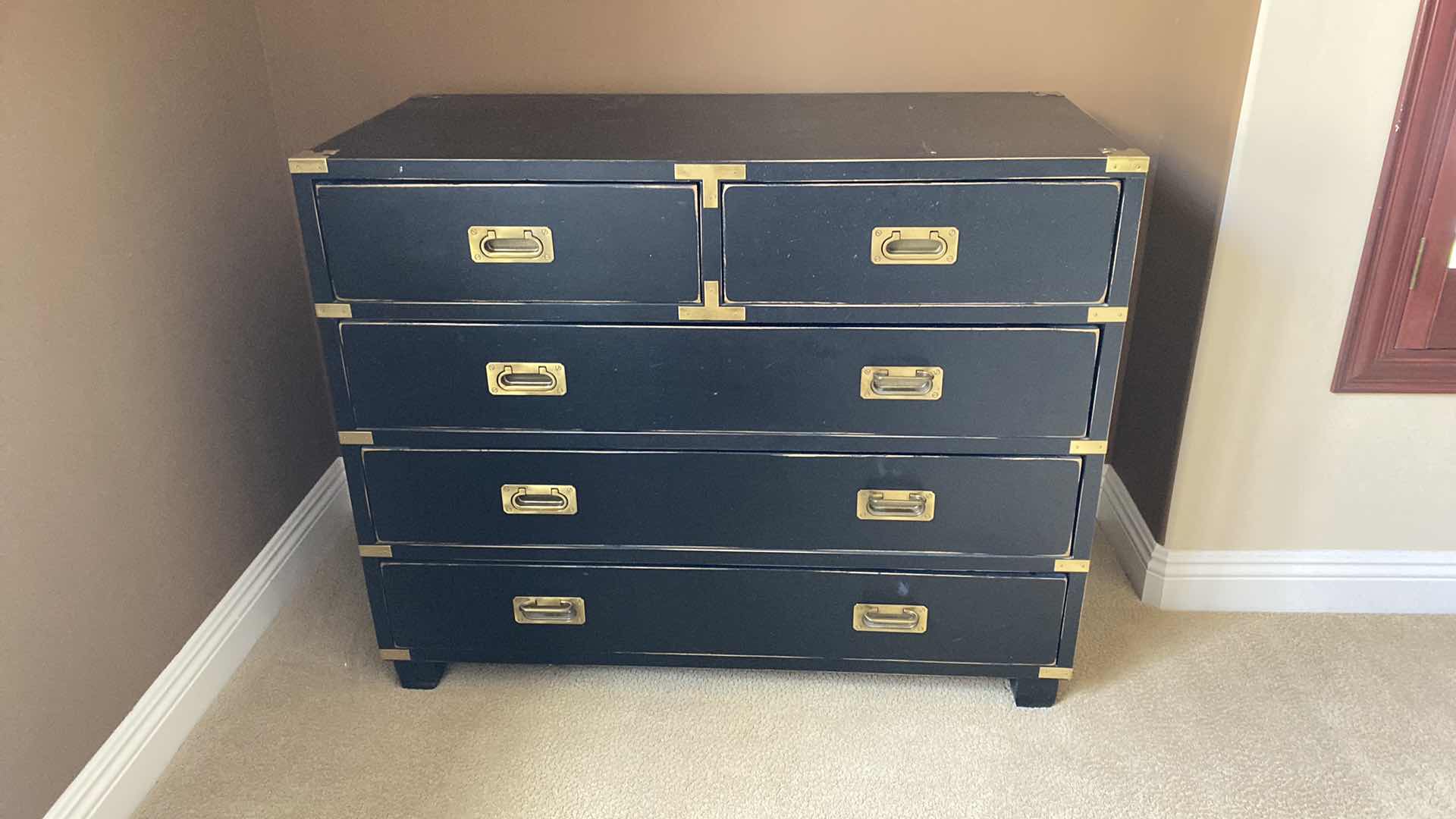 Photo 2 of BLACK  WOOD ASIAN INSPIRED CHEST OF DRAWERS 42“ x 20“ each 33 1/2”