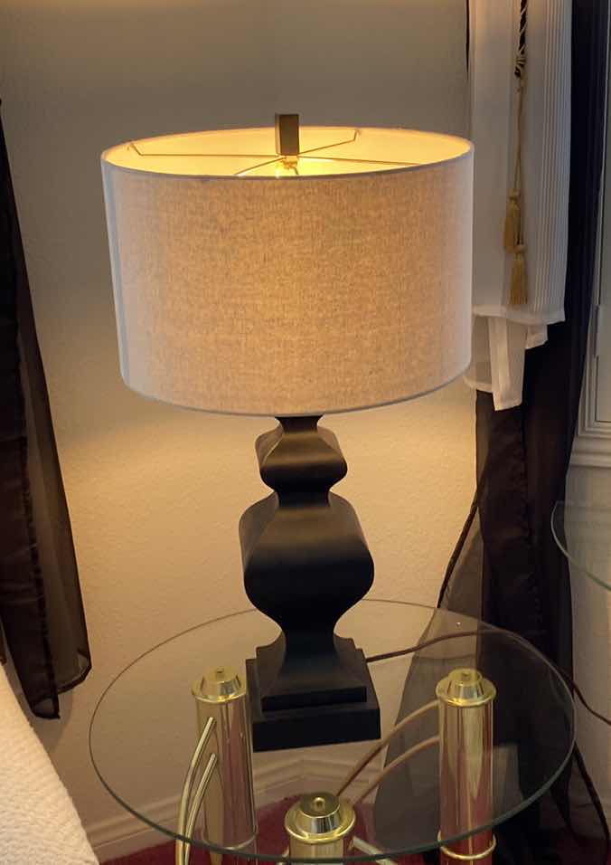 Photo 1 of BLACK TABLE LAMP H 30”