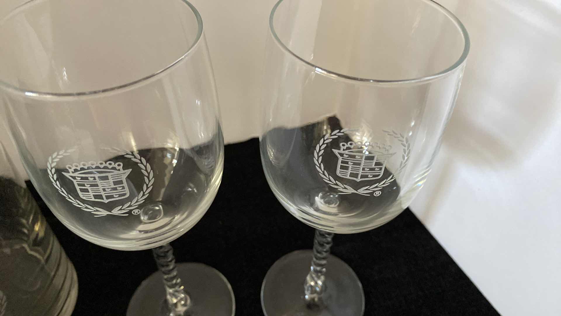 Photo 4 of CADILLAC DECANTER AND PAIR OF WINE GLASSES