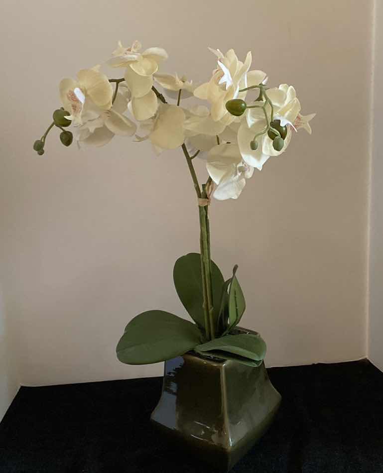 Photo 1 of FAUX ORCHID IN CERAMIC POT