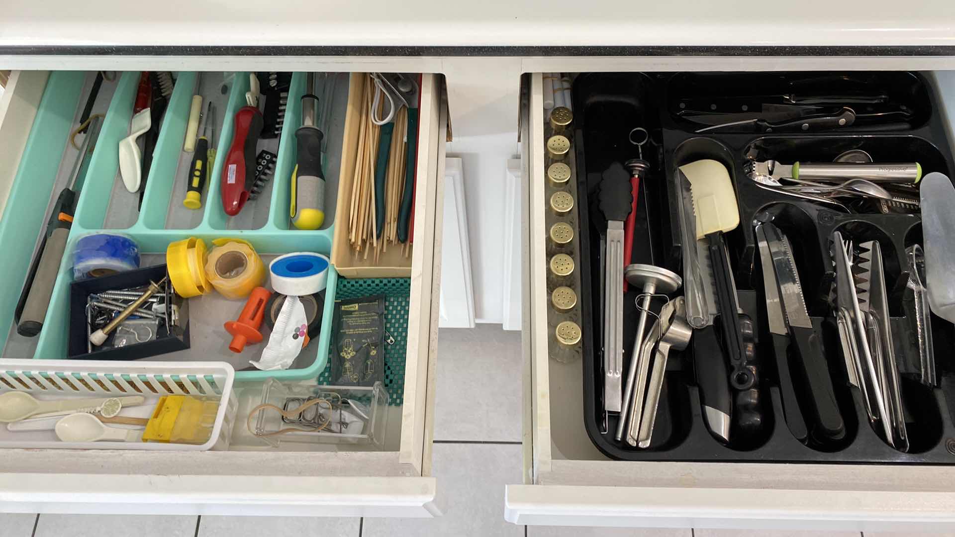 Photo 1 of CONTENTS OF KITCHEN 2 DRAWERS - COOKING UTENSILS