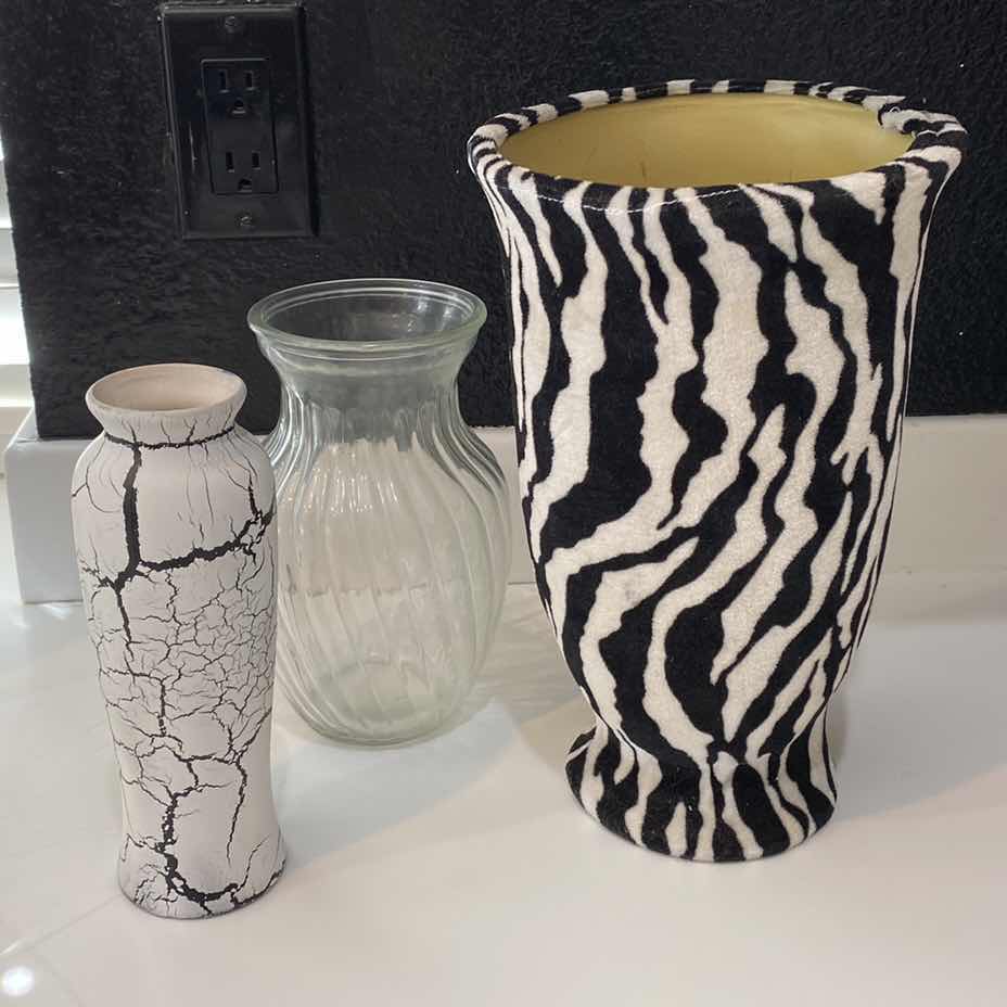 Photo 1 of ZEBRA FABRIC VASE H 11” AND MORE