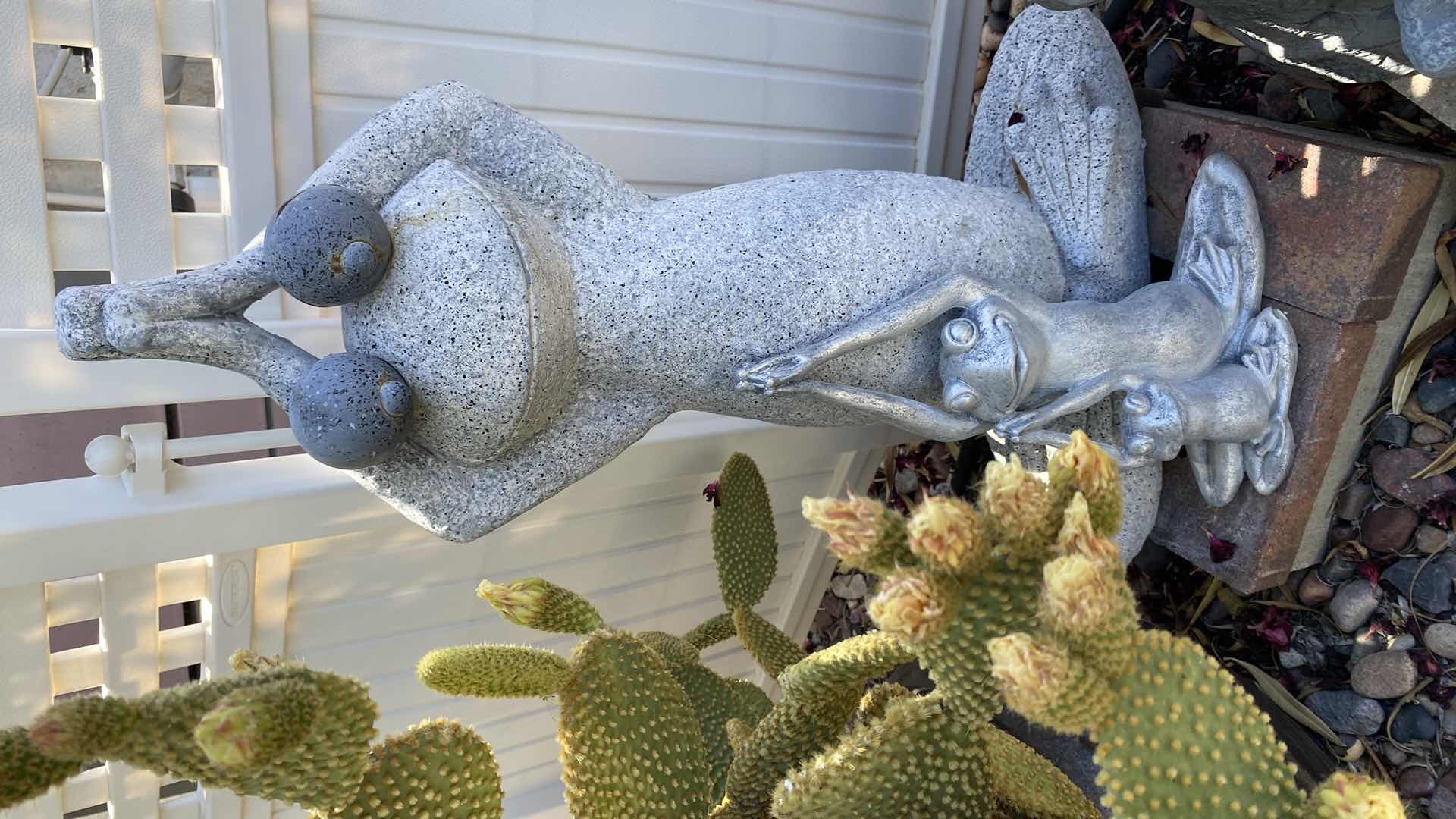 Photo 4 of CAST FROG YOGA YARD ART COLLECTION TALLEST 27”