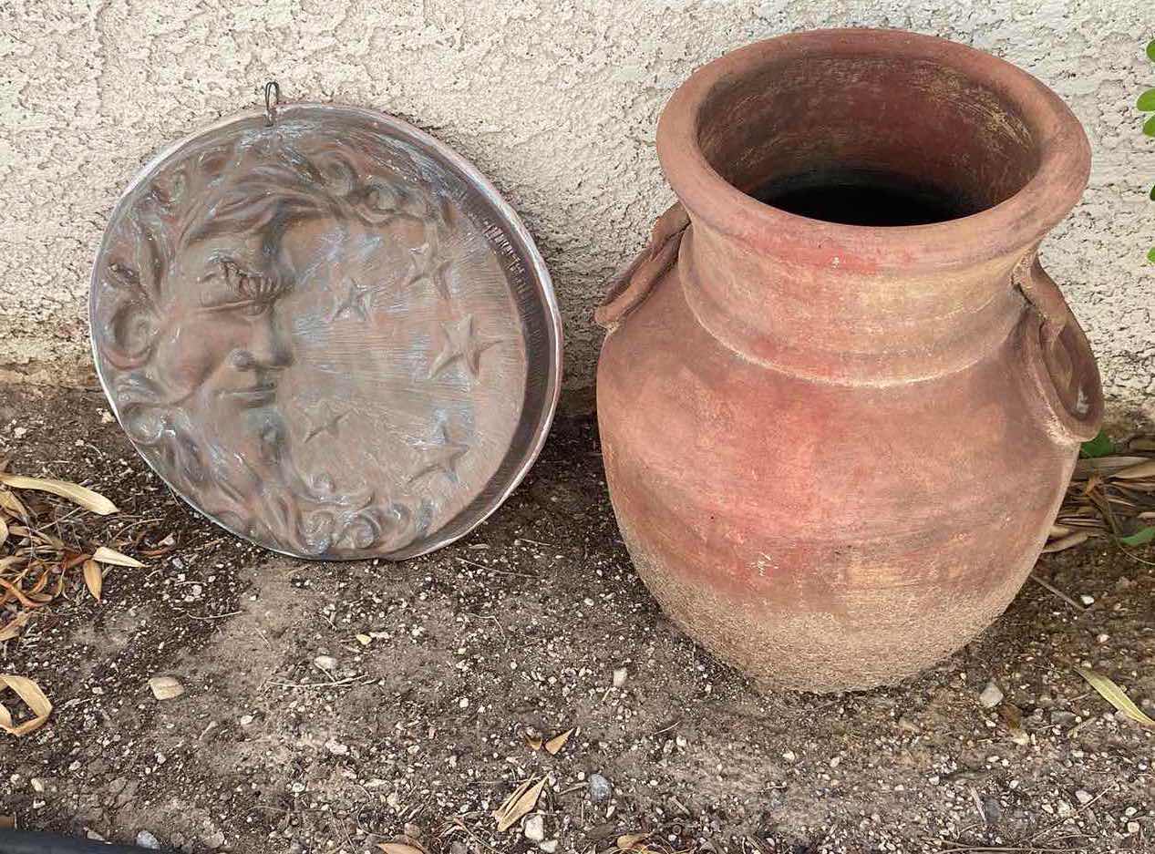 Photo 1 of CLAY WALL DECOR 14“ & CLAY URN 11” x 16”