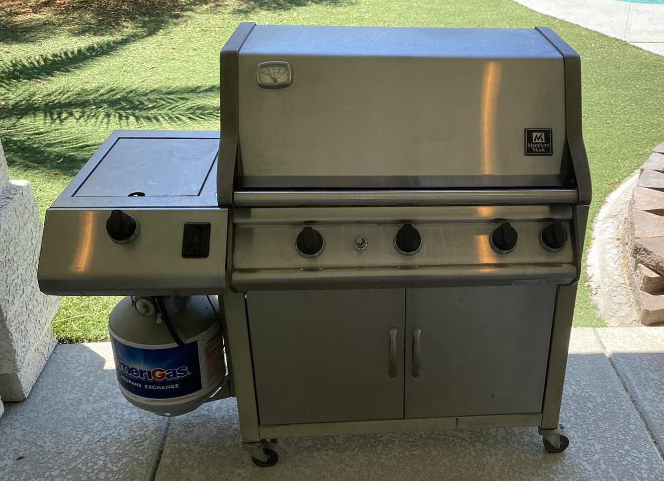 Photo 1 of MEMBERS MARK STAINLESS STEEL GRILL 48” X 24 1/2” H 47”