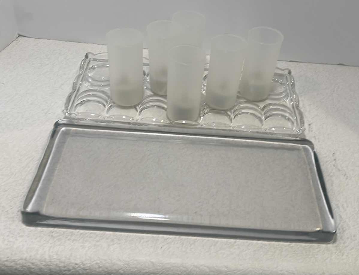 Photo 1 of CLEAR GLASS DECORATIVE DISPLAY TRAYS 12.5” X 5.5” BATTERY PLASTIC CANDLES VOTIVES