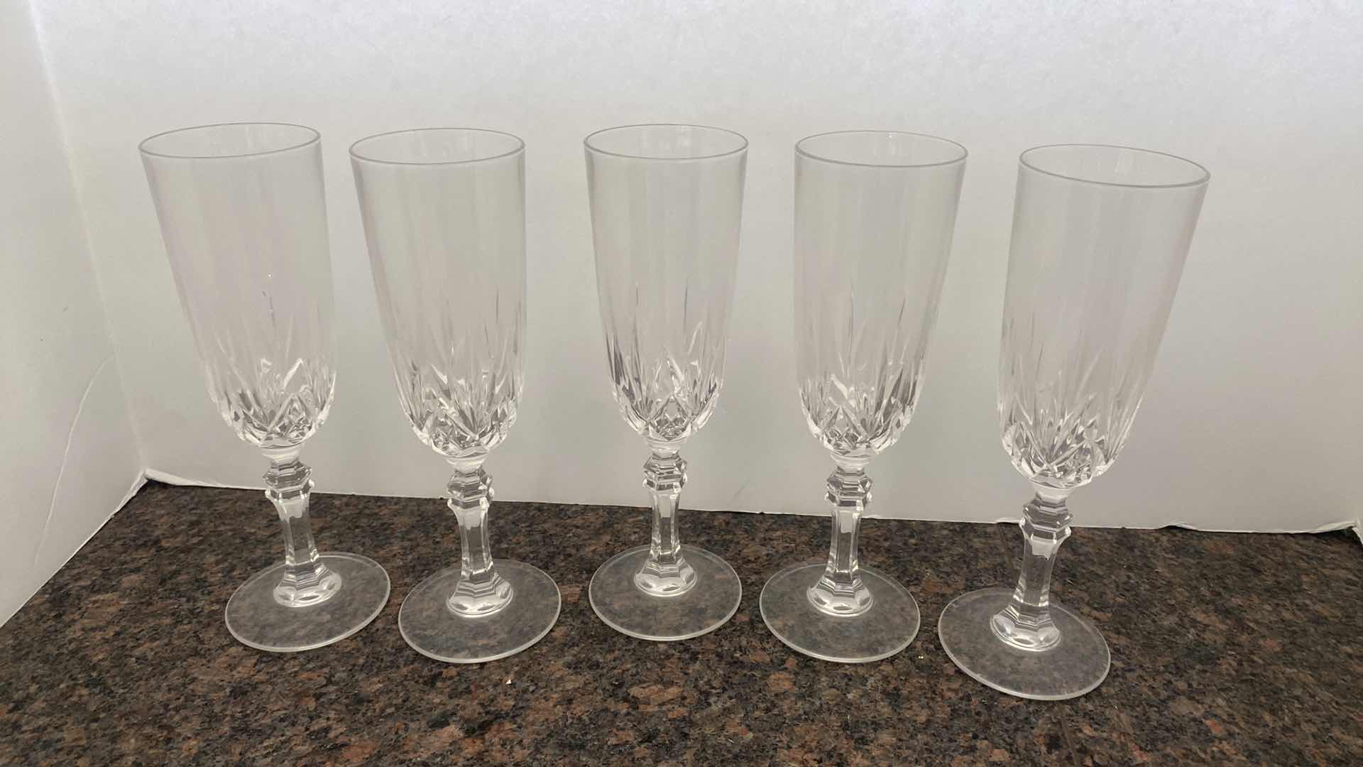 Photo 1 of 5 CRYSTAL CHAMPAGNE GLASSES