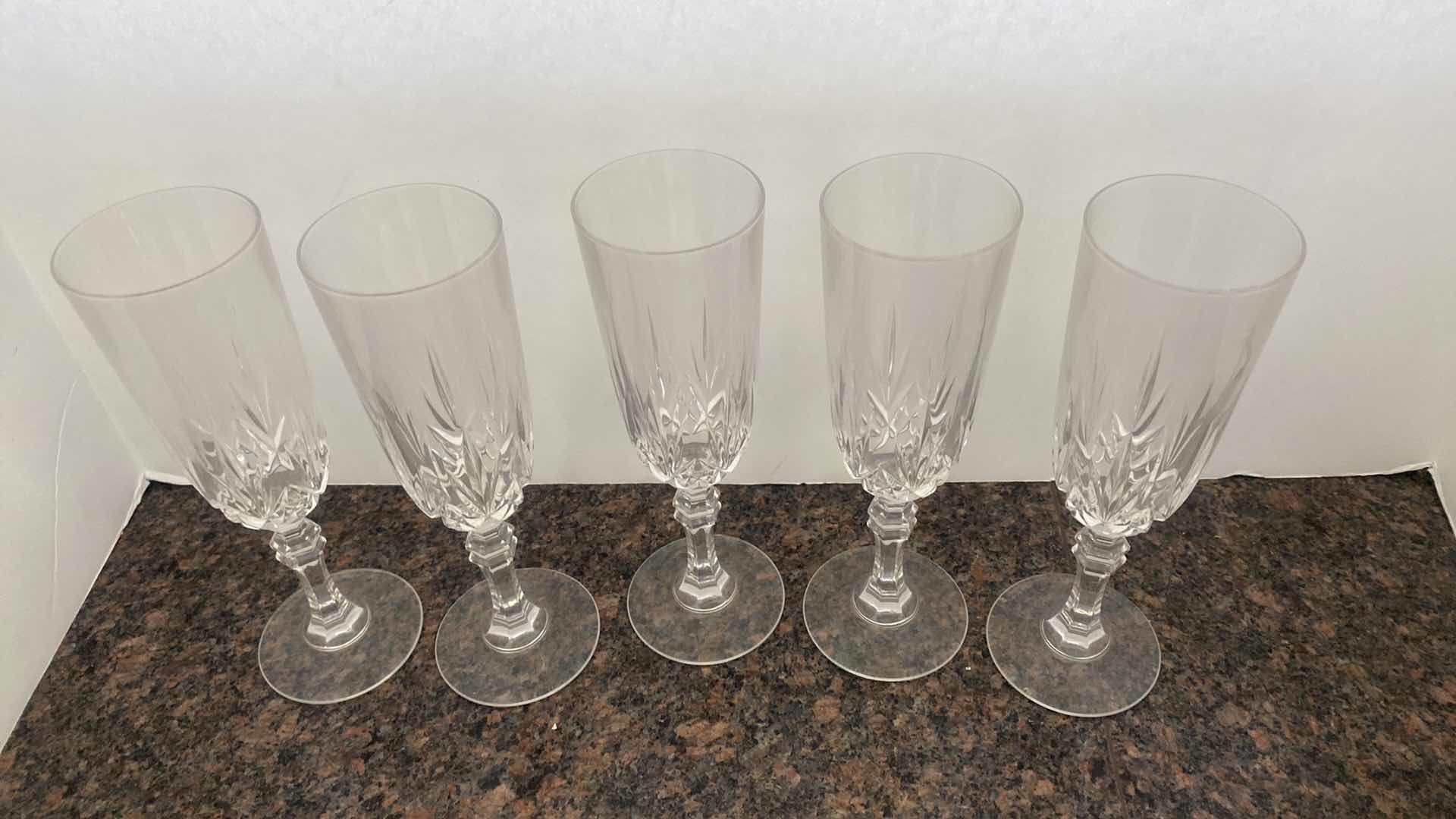 Photo 2 of 5 CRYSTAL CHAMPAGNE GLASSES